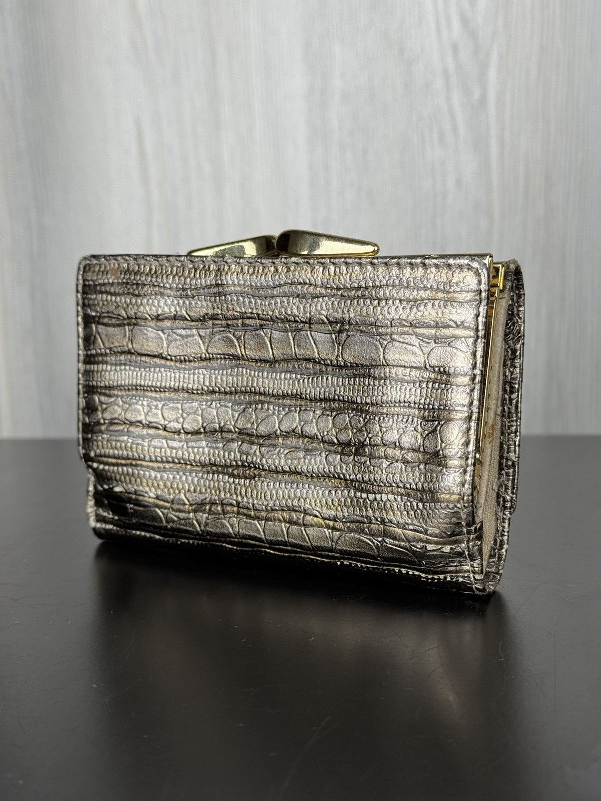 Christian Dior Monsieur Christian Dior Paris Gold/Silver Genuine Leather wallet Size ONE SIZE - 5 Thumbnail