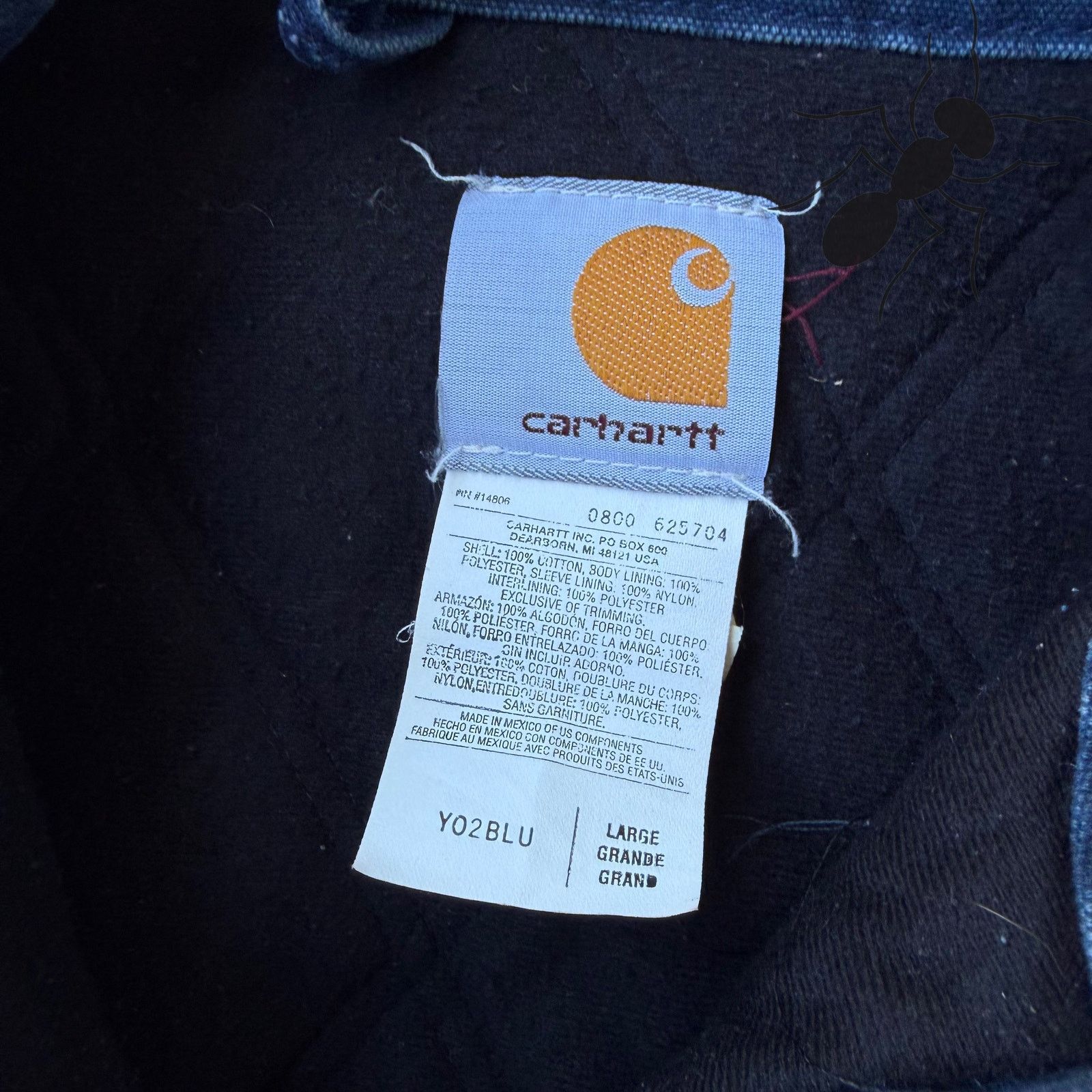 Carhartt × Vintage Carhartt YOUTH Y02 BLU blue Santa Fe work wear jacket Size US XS / EU 42 / 0 - 5 Thumbnail