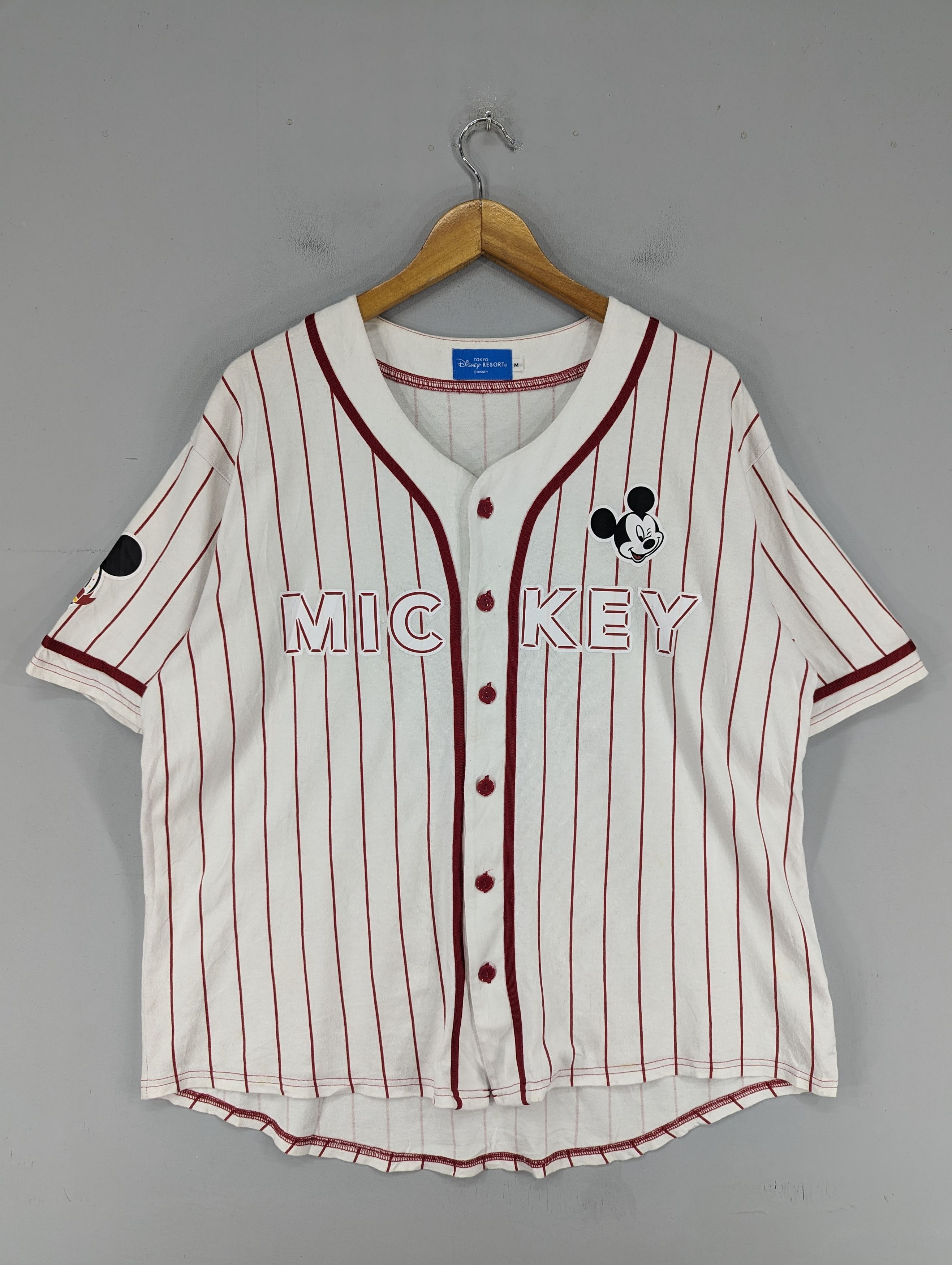 Disney × Mickey Mouse 🔥RARE🔥Mickey Mouse Baseball Button Ups Shirts Size US M / EU 48-50 / 2 - 1 Thumbnail