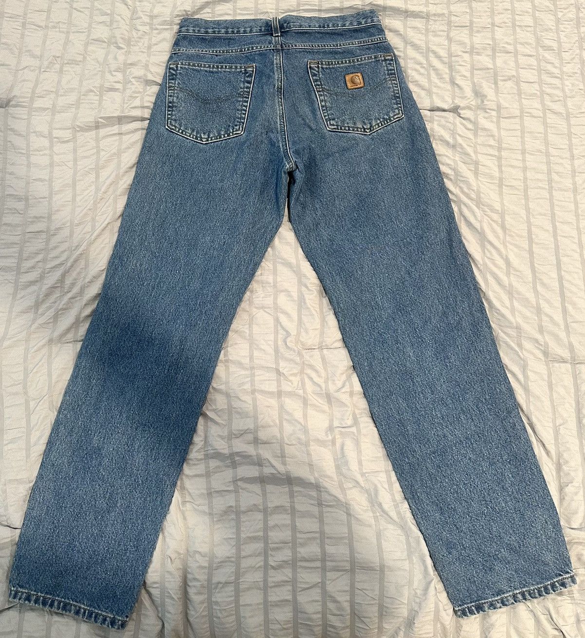 Carhartt Blue Carhartt Vintage Denim Jeans Relaxed Fit Size 31-32 Size US 31 - 1 Thumbnail