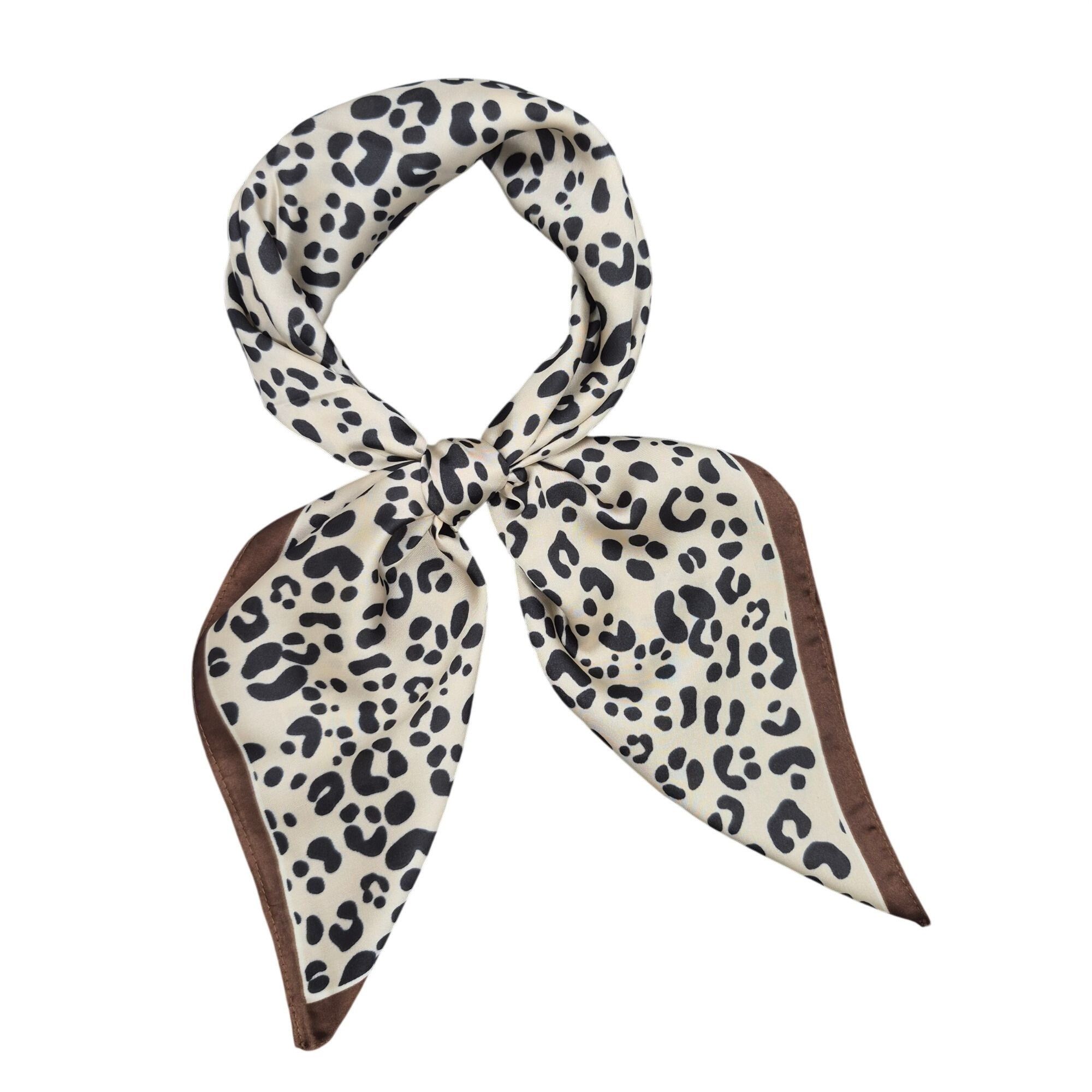 Other Luxury Elegant Bandana Square Scarf Silky Satin Animal Print Size ONE SIZE - 3 Thumbnail