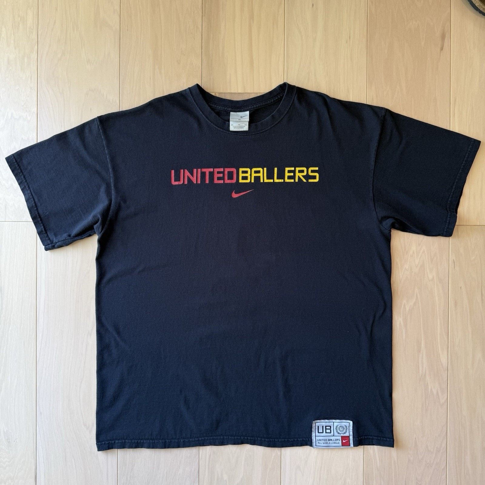 Nike × Vintage Vintage Nike United Ballers Shirt XL Black Y2K Basketball Size US XL / EU 56 / 4 - 2 Thumbnail