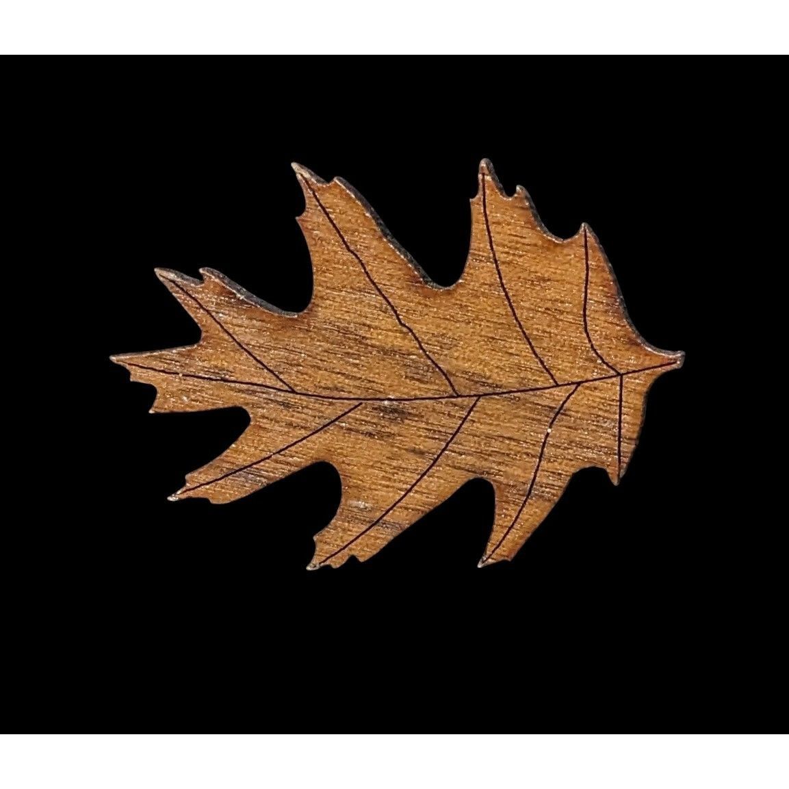 Other Vintage Brown Wood Maple Leaf Shaped Brooch Size ONE SIZE - 1 Thumbnail