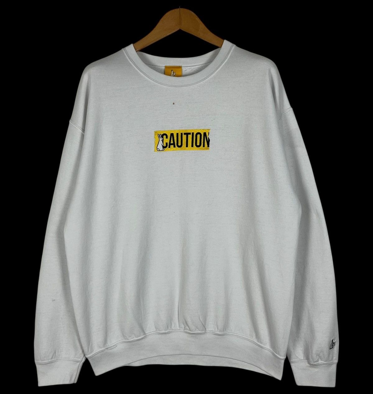 FR2 Fucking Rabbit “CAUTION” Sweatshirt Size US XL / EU 56 / 4 - 1 Thumbnail