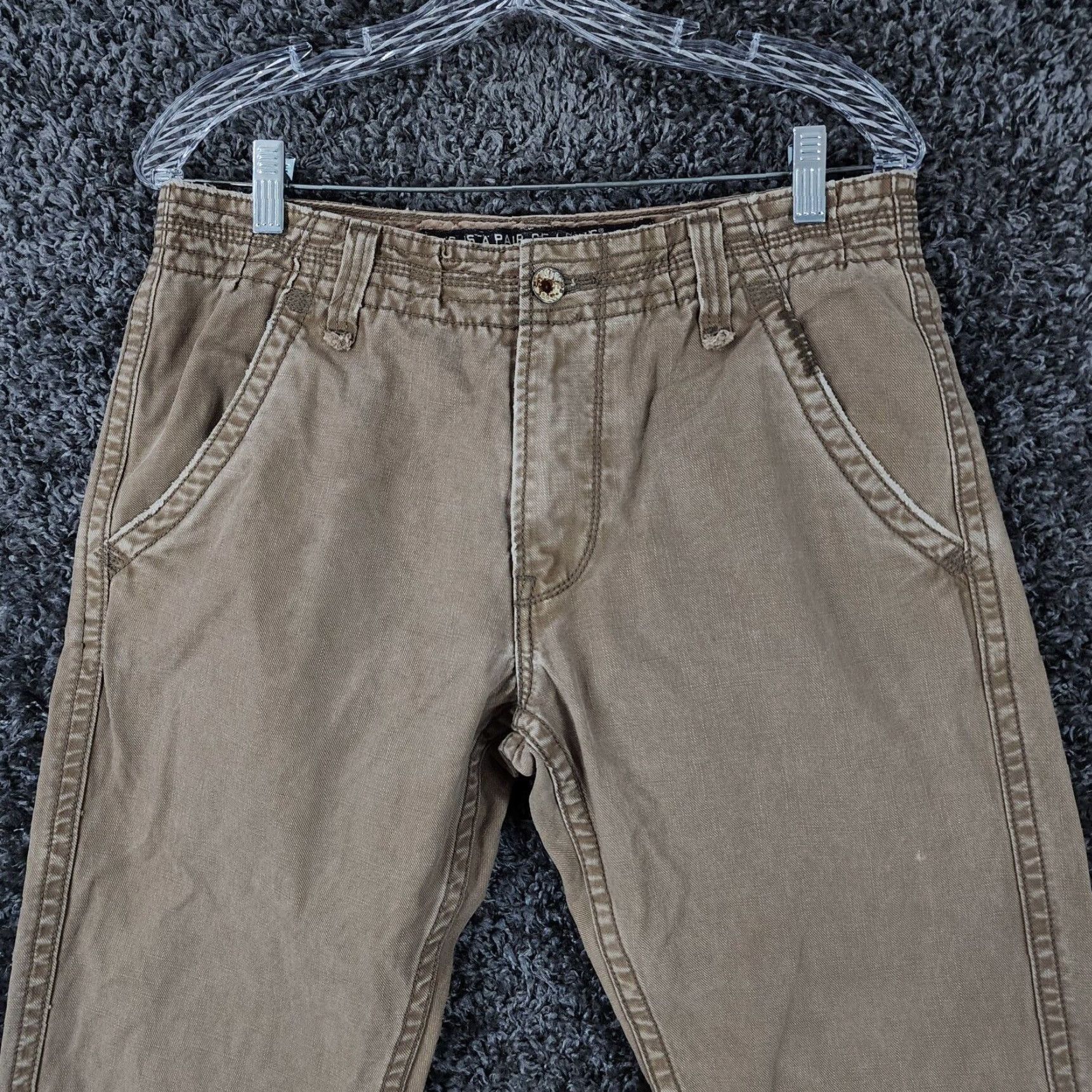 Levi's VINTAGE Levi's Mens Brown Distressed Relaxed Fit Straight Leg Jeans Size 30x32 Men's Denim Pants Size US 30 / EU 46 - 2 Thumbnail