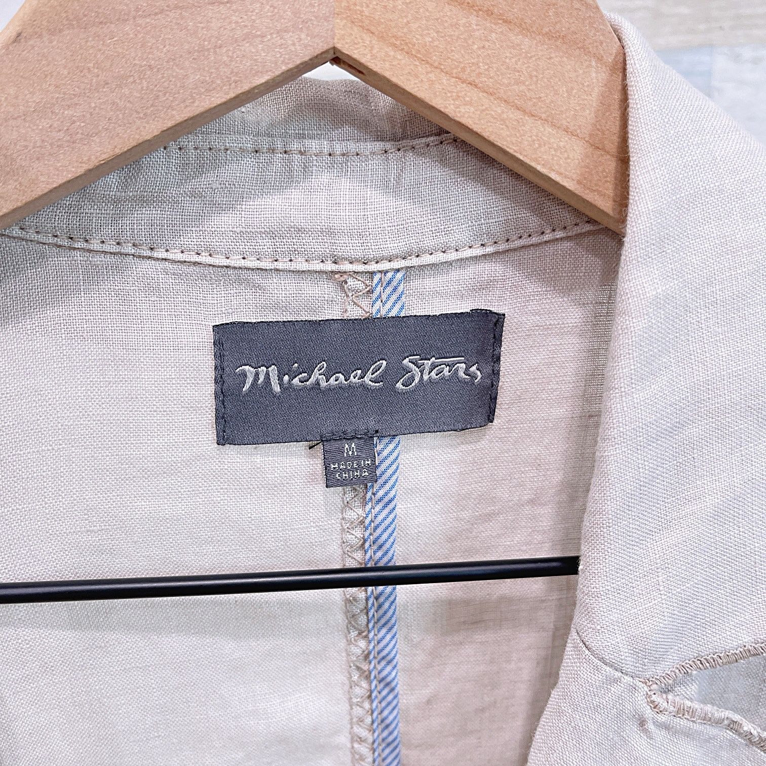 Michael Stars Michael Stars Linen Deconstructed Blazer Beige Womens Medium Size M / US 6-8 / IT 42-44 - 7 Thumbnail