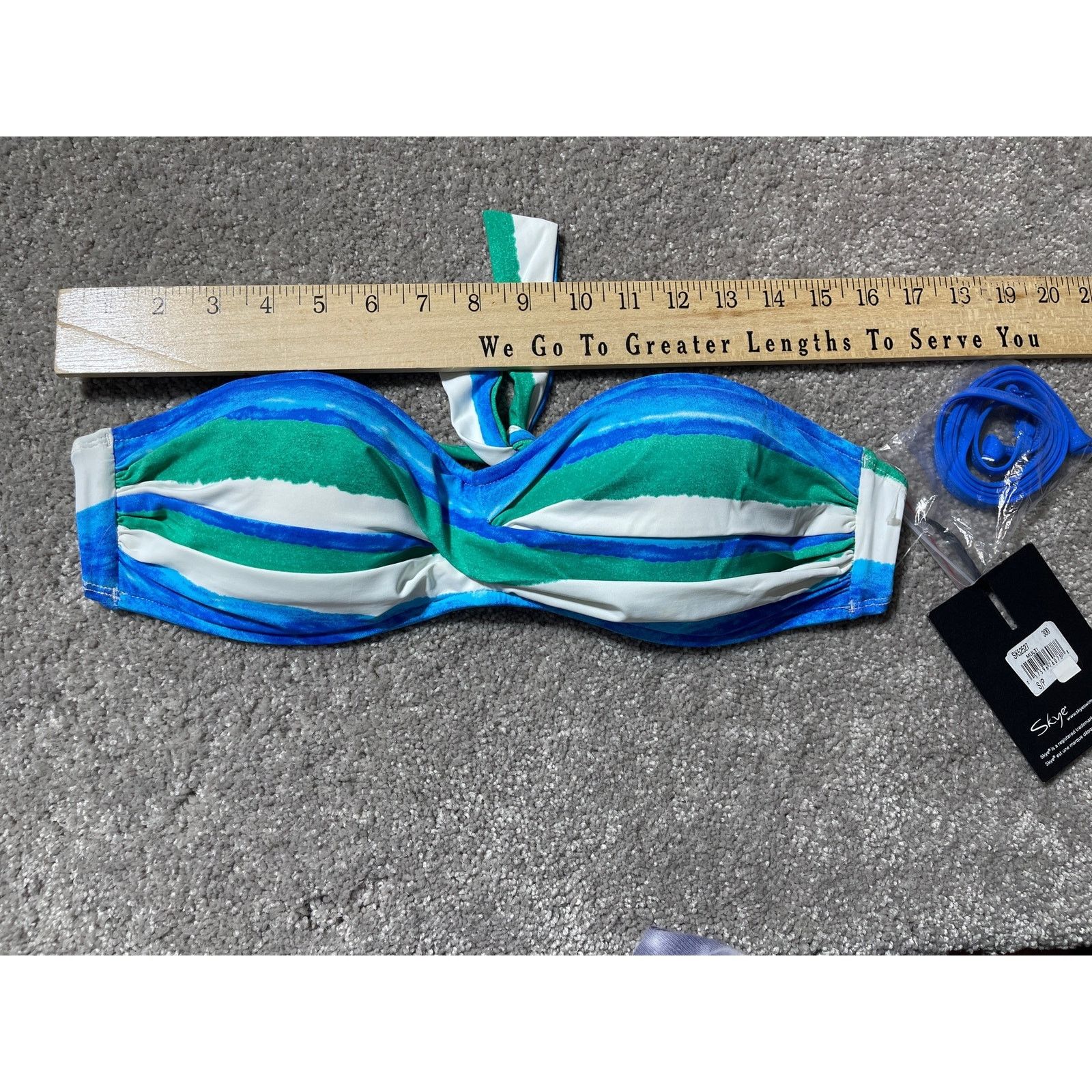 Other Skye Swim Bikini Top Womens S Blue Removable Bra Padding Size S / US 4 / IT 40 - 12 Thumbnail