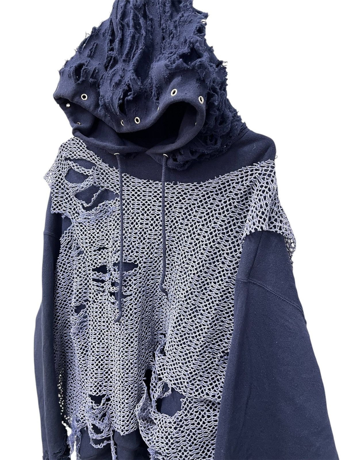 Japanese Brand CUSTOM ARCHIVE HOODIE L.G.B. Style SWEATER RIPPED Size US M / EU 48-50 / 2 - 3 Thumbnail