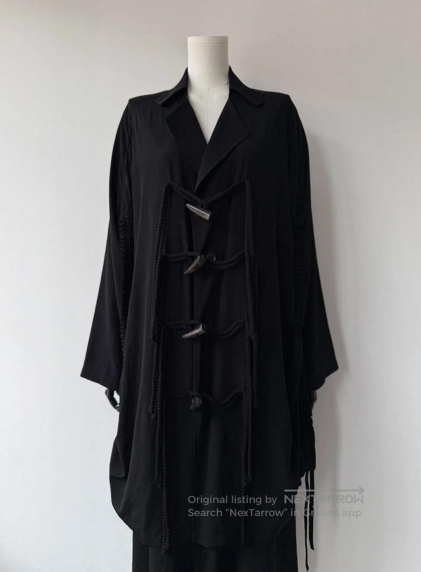 Yohji Yamamoto Yohji Yamamoto Triacetate Long Coat. Size US M / EU 48-50 / 2 - 3 Thumbnail