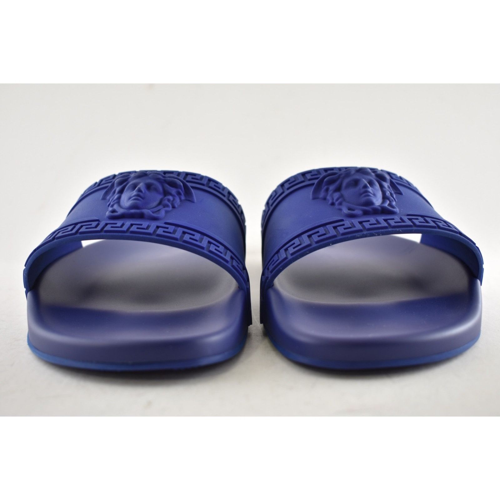 Versace Versace Medusa Palazzo Blue Rubber Slide Sandal 44 11 Size US 11 / EU 44 - 8 Thumbnail