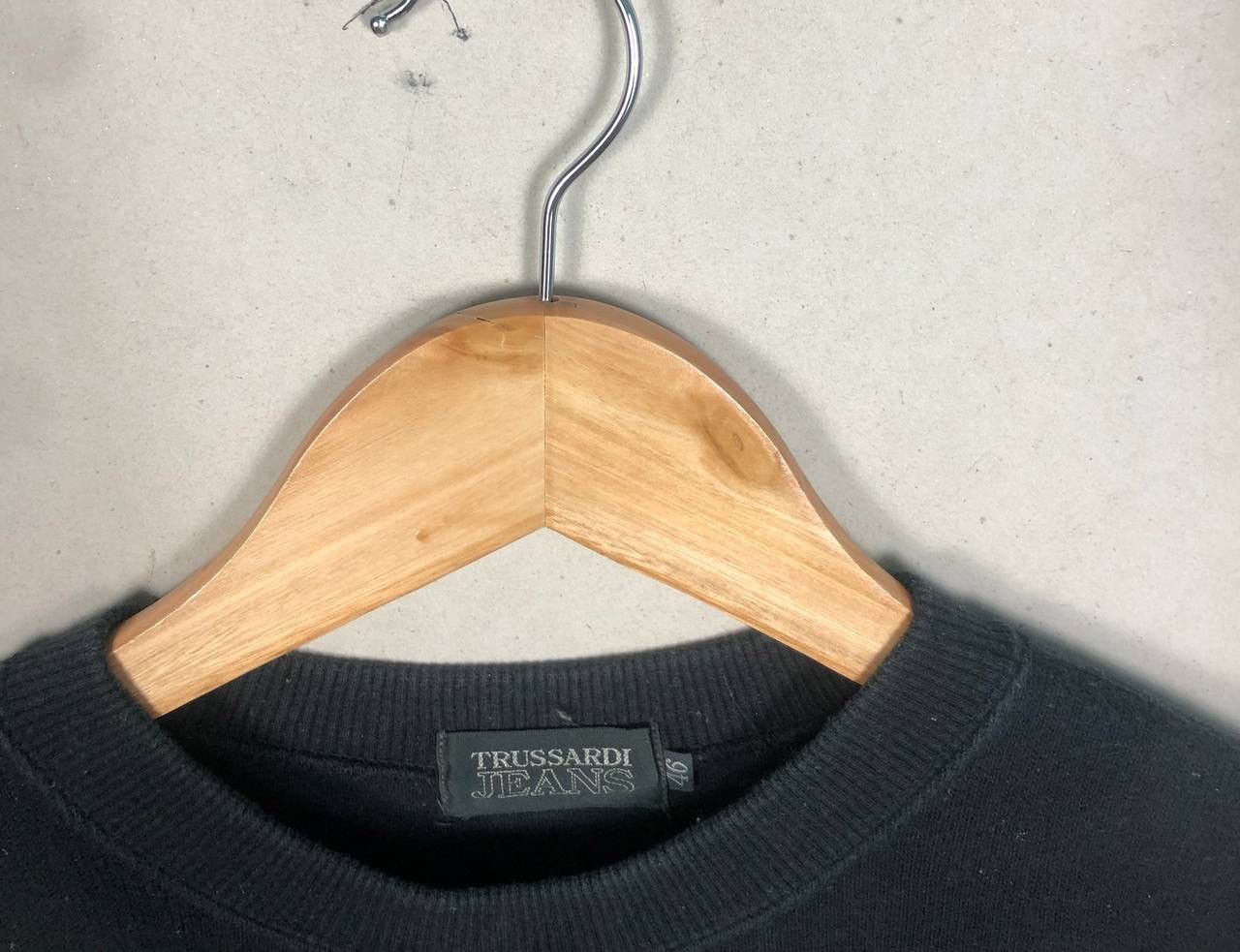 Trussardi × Vintage Vintage Designer Avant Garde Trussardi Sweatshirt Size US XL / EU 56 / 4 - 4 Thumbnail