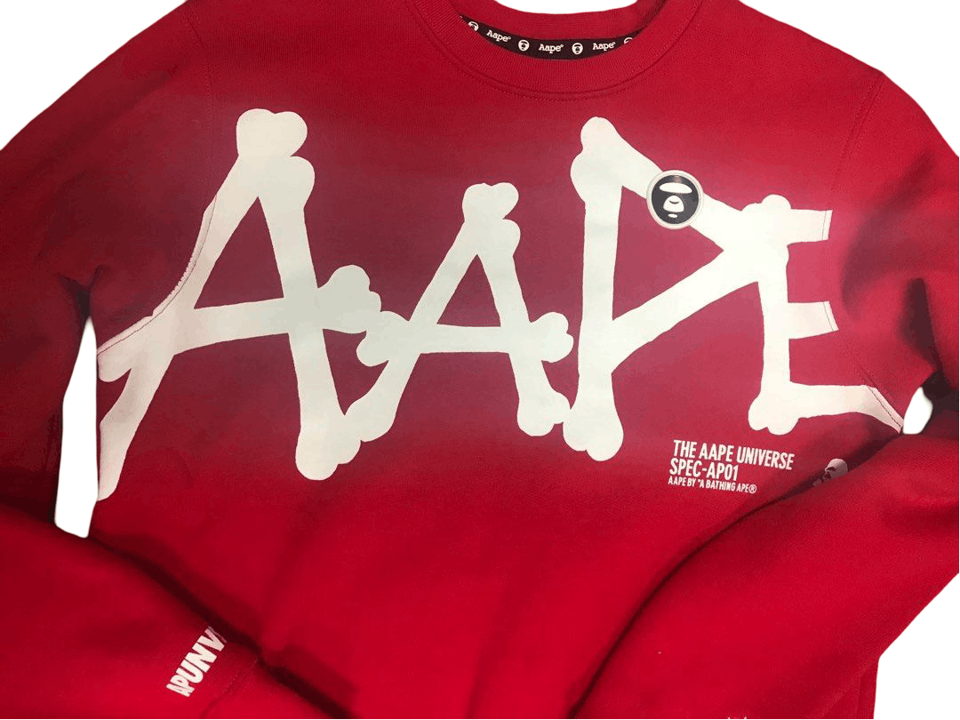 Aape × Bape AAPE Red Crewneck Sweatshirt Size US S / EU 44-46 / 1 - 3 Thumbnail
