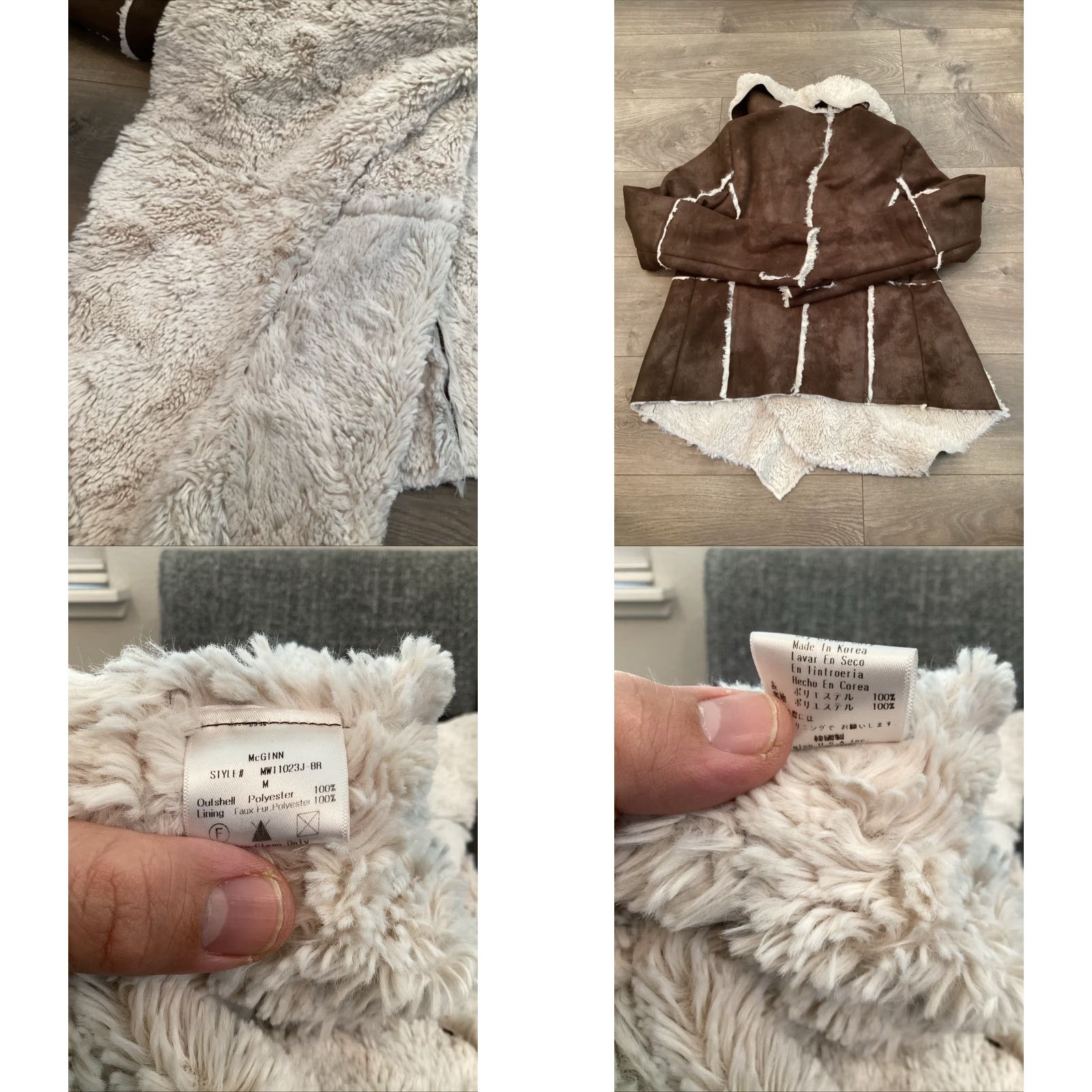 Vintage McGinn Faux Fur Coat High-Low Size M Korea Size M / US 6-8 / IT 42-44 - 8 Thumbnail
