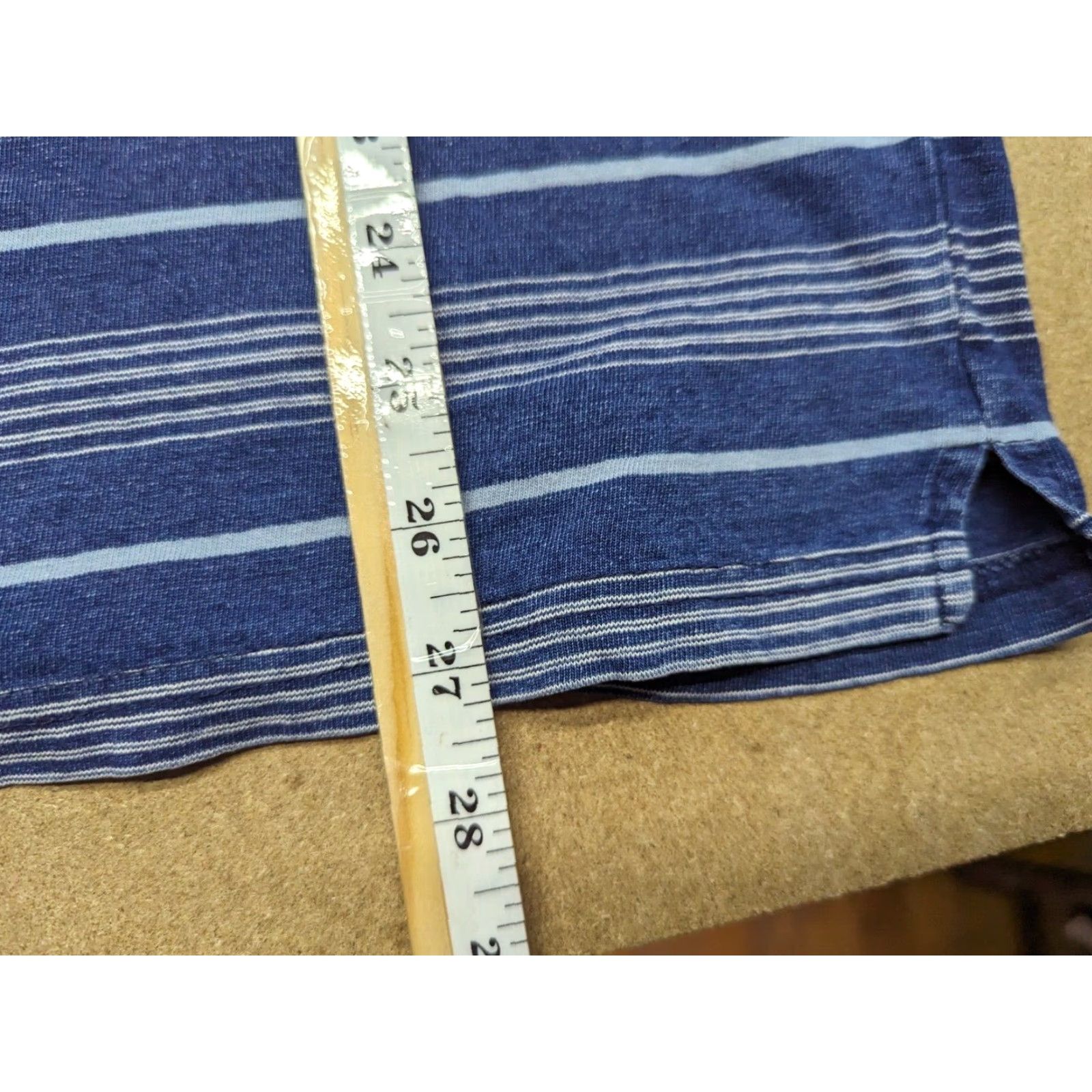 Emmett EMMETT Well Made Striped Shirt Mens Size M Blue White Front Pocket Tee Size US M / EU 48-50 / 2 - 6 Thumbnail
