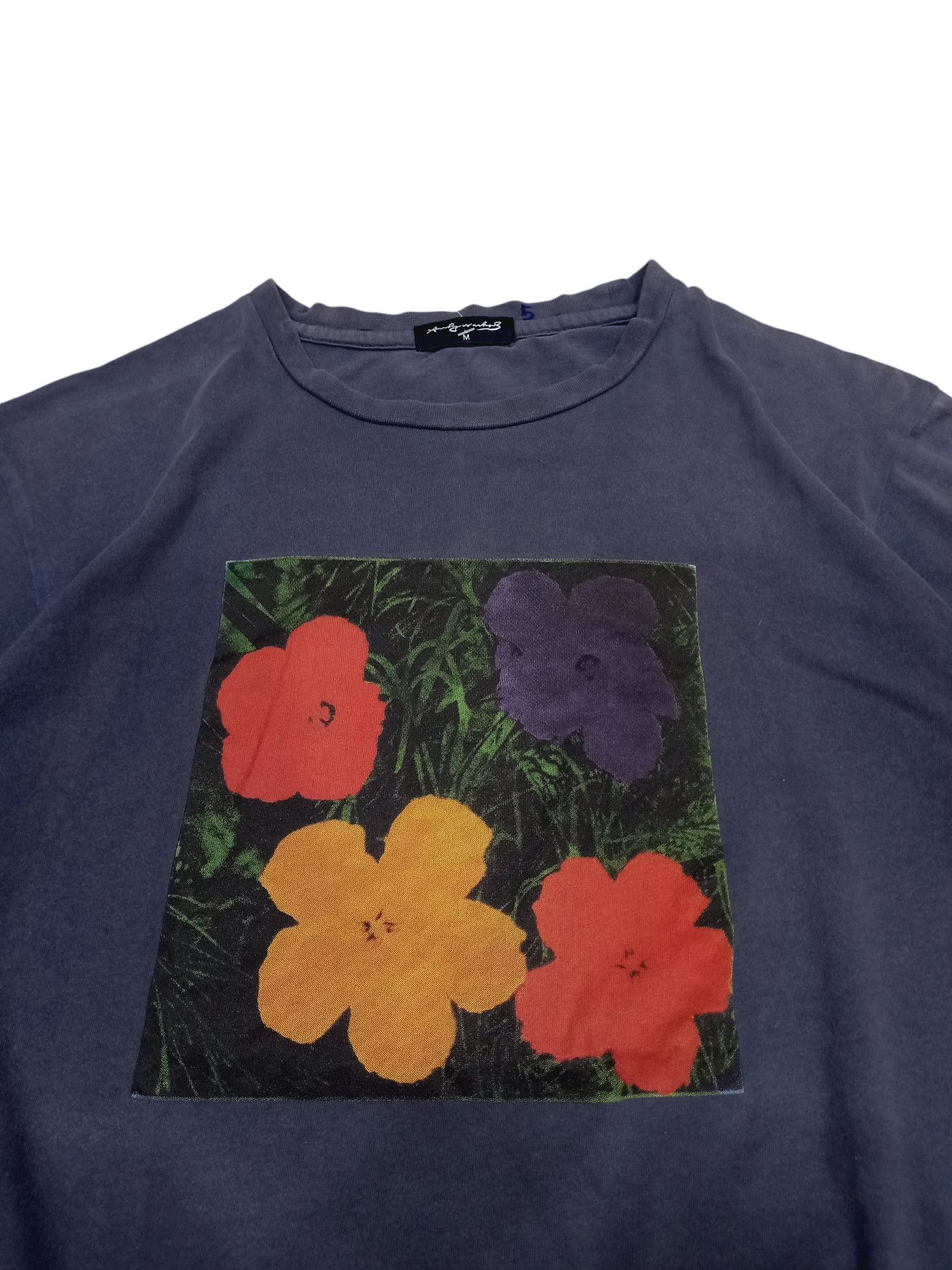 Andy Warhol × Vintage Vintage Y2K Andy Warhol Pop Art Flower by Uniqlo Tee Size US M / EU 48-50 / 2 - 2 Thumbnail