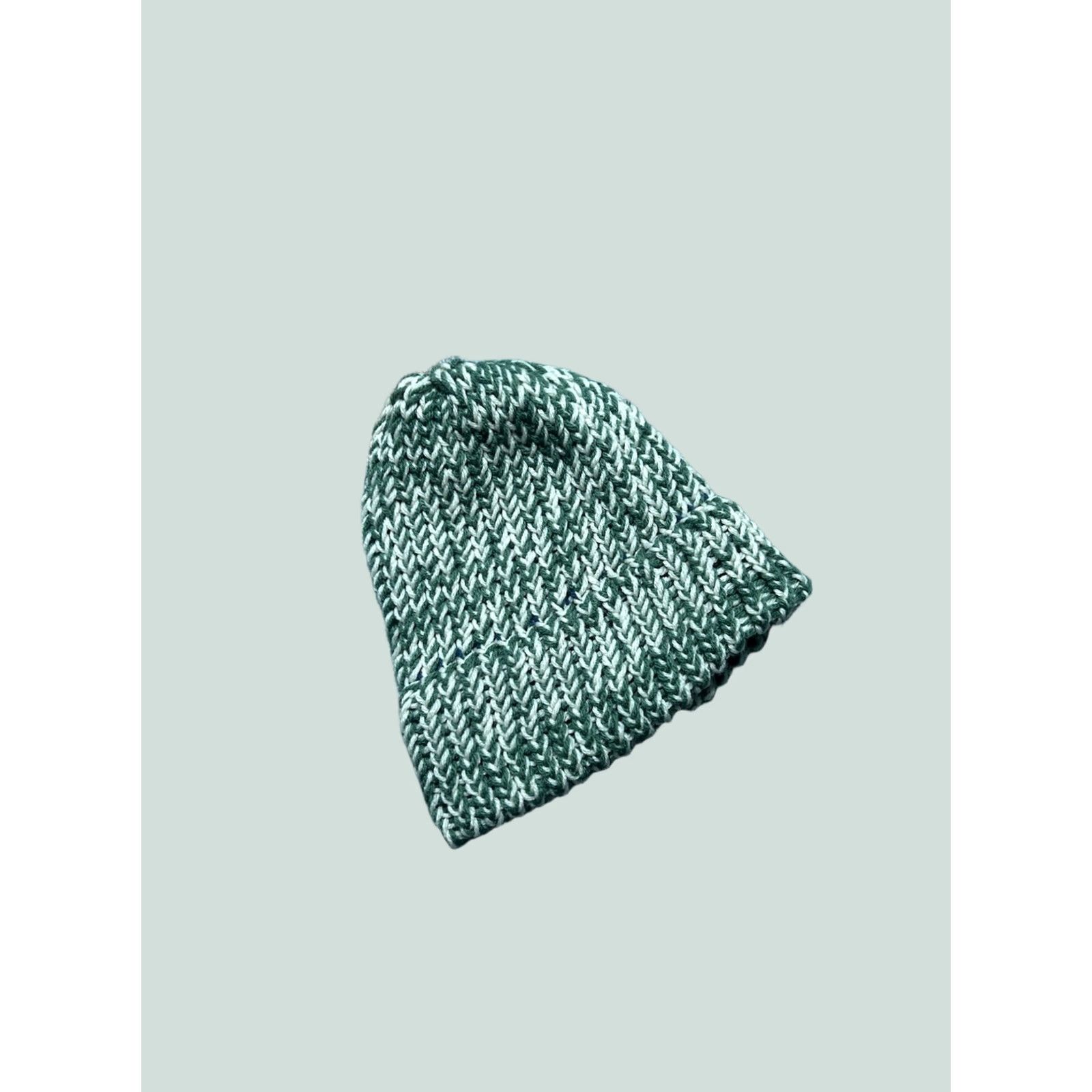 Vintage VINTAGE HaT Beanie State Michigan Hand knit Crochet Winter Hat White Green One Size Women Size ONE SIZE - 1 Thumbnail
