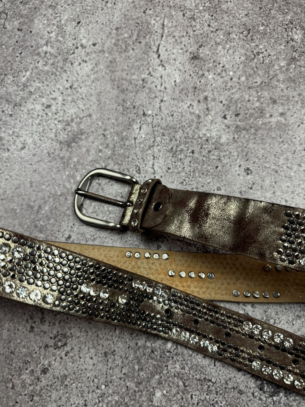 Japanese Brand 00’s NUMBER NINE STYLE STUDDED LEATHER RARE Y2K BELT VINTAGE Size ONE SIZE - 9 Thumbnail