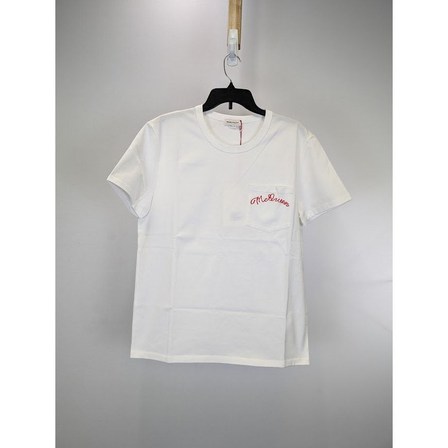 Alexander McQueen o1rshd1 Short Sleeve T-Shirt in White Size US L / EU 52-54 / 3 - 1 Thumbnail