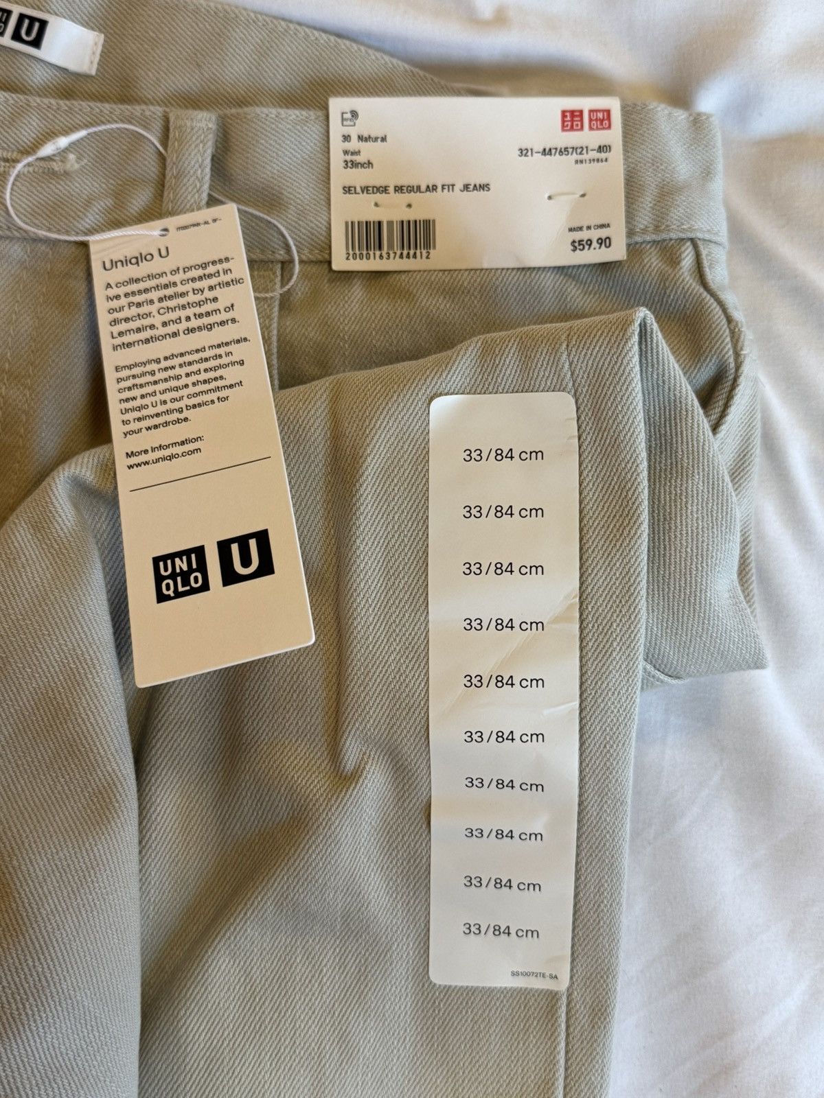 Uniqlo Selvedge regular fit jeans Size US 33 - 3 Thumbnail