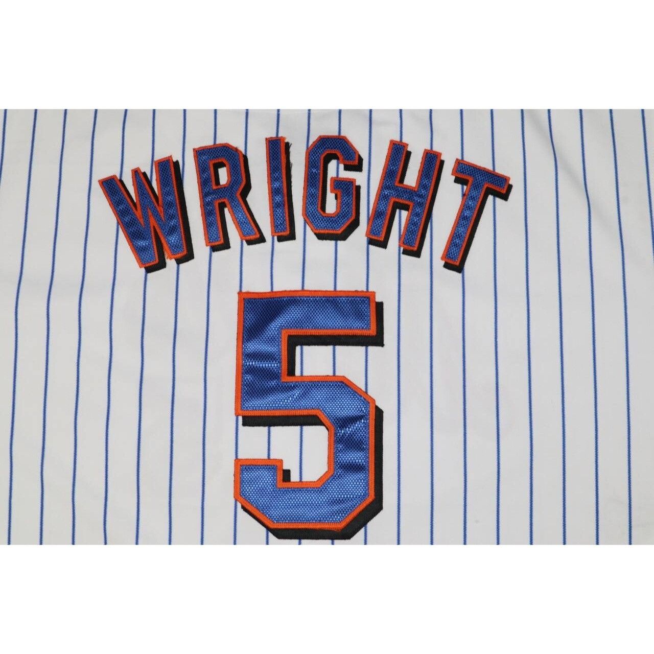 Vtg David Wright #5 New York Mets Majestic Pinstripe Sz 60