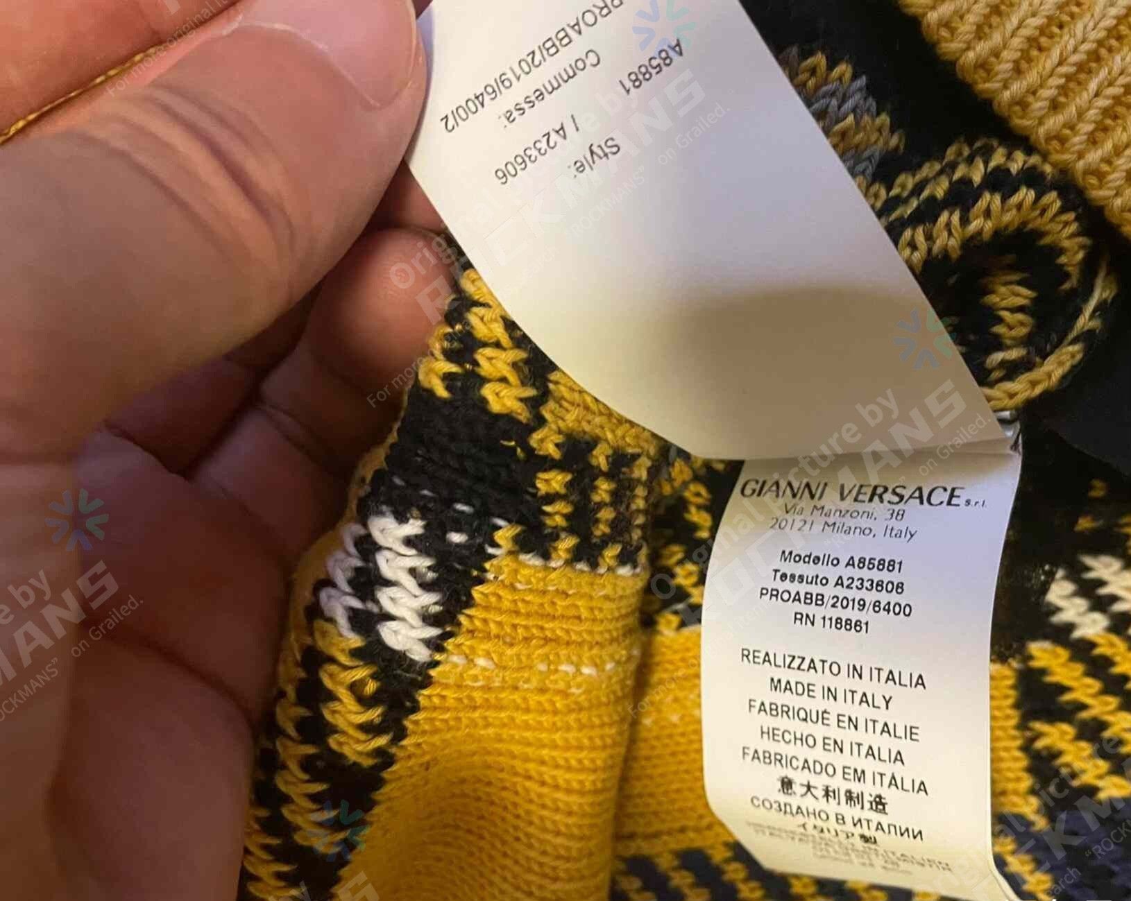 Versace Pullover girocollo motivo tartan sweaters Size 44/M