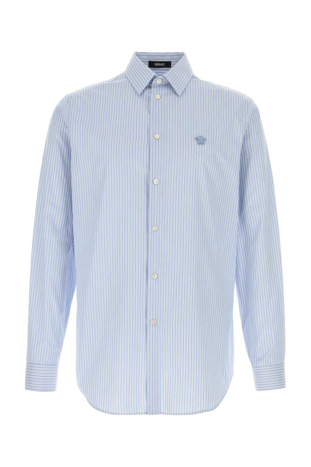 Versace Embroidered Poplin Shirt Size US XL / EU 56 / 4 - 1 Thumbnail