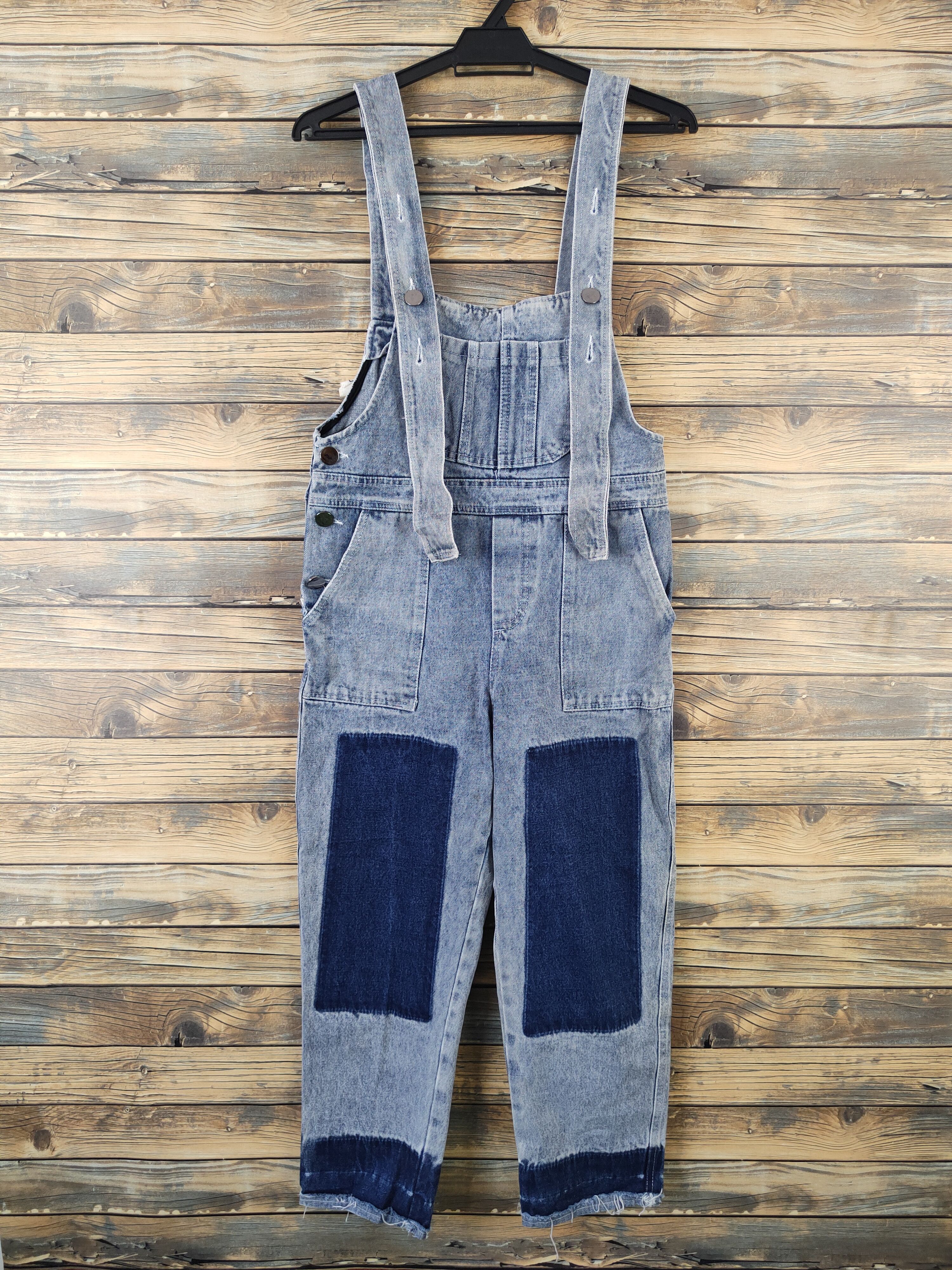 Japanese Brand × Vintage Very rare 💥Japanese Brand Blue Denim Jumpsuits Size 31" - 1 Thumbnail