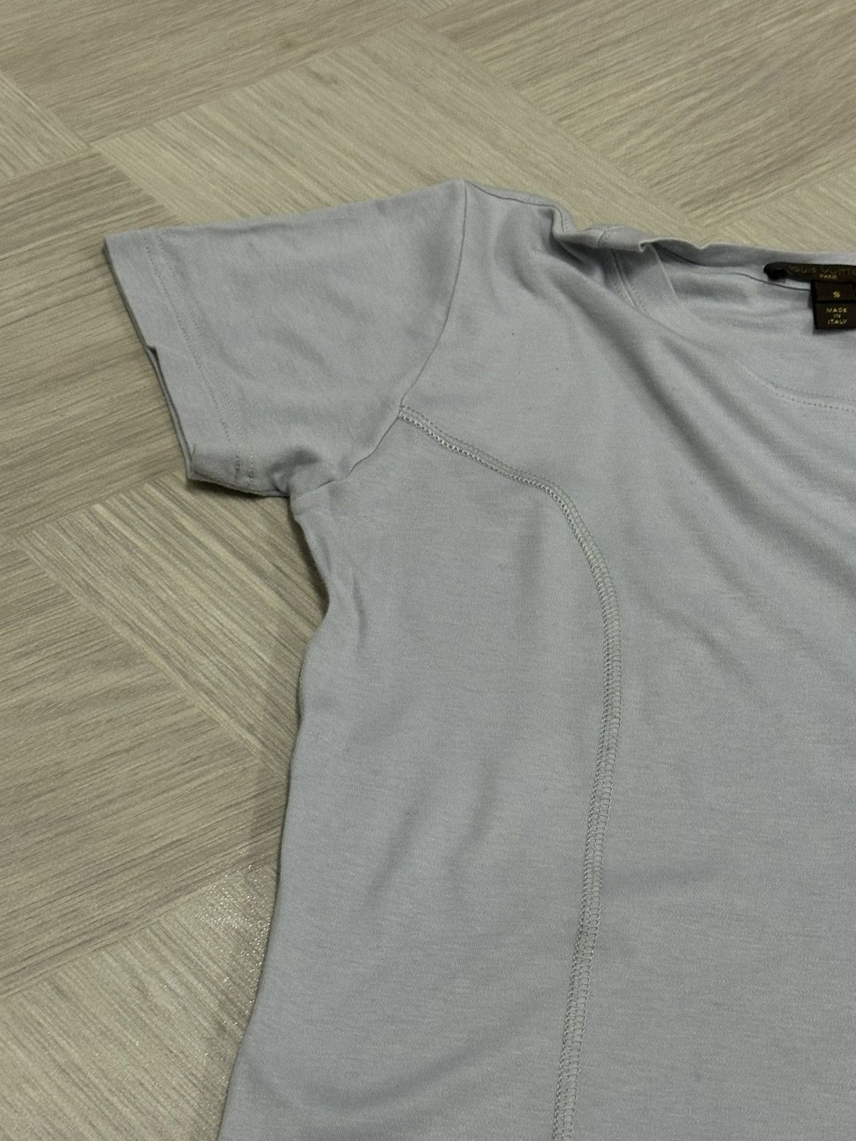 Louis Vuitton Louis Vuitton Cut & Sewn Collar Eyelet Tee (Light Blue) Size S / US 4 / IT 40 - 9 Thumbnail