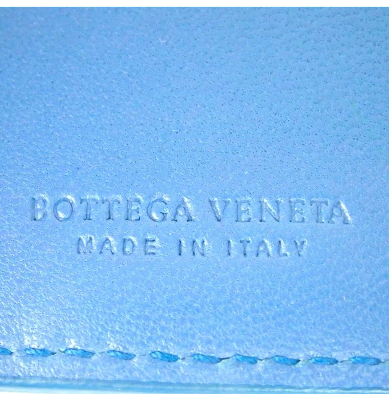 Bottega Veneta Bottega Veneta Intrecciato Leather Wallet Blue Handmade Size ONE SIZE - 8 Thumbnail