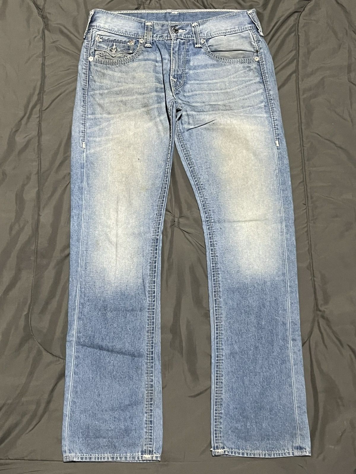 True Religion Washed Light Blue True Religion Denim Size US 32 / EU 48 - 1 Thumbnail
