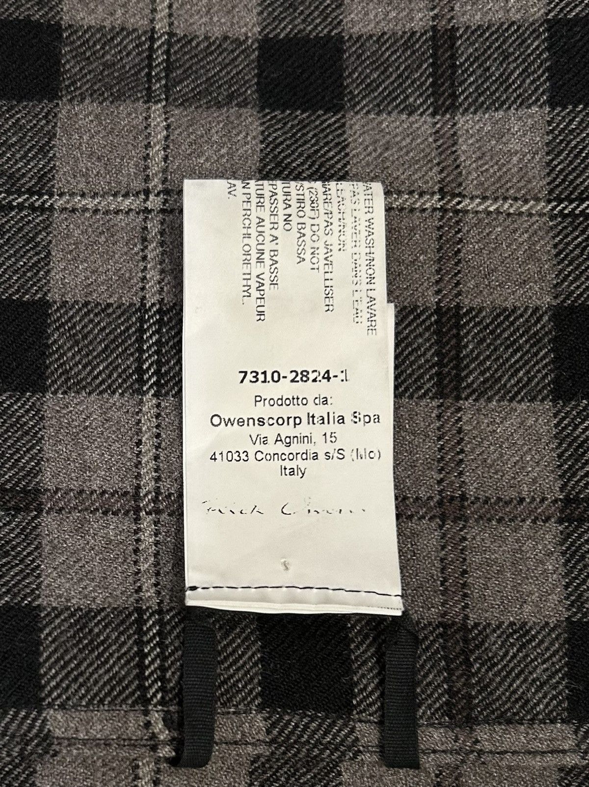 Rick Owens FW16 MASTODON Wool Plaid Flannel Size US S / EU 44-46 / 1 - 5 Thumbnail