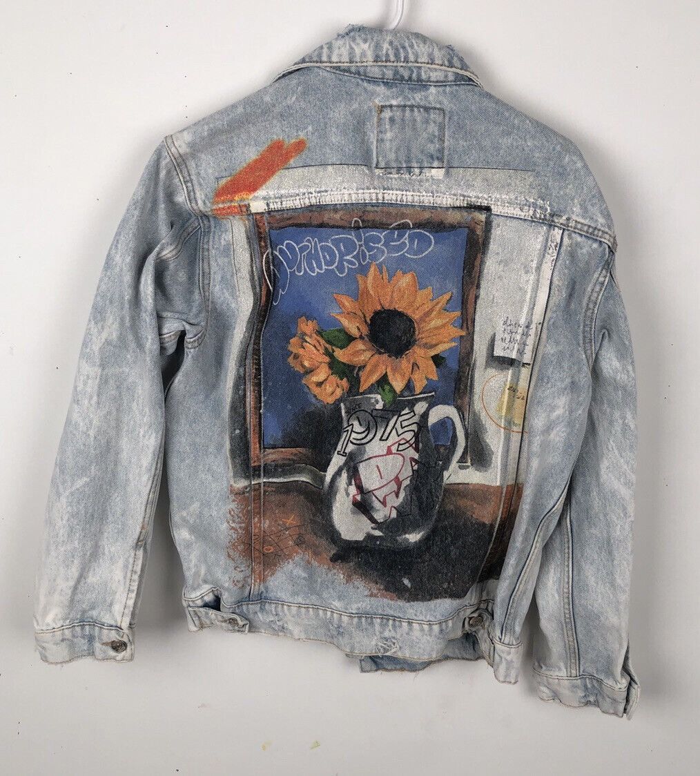 Zara Zara mens graffiti faded denim jacket Grailed