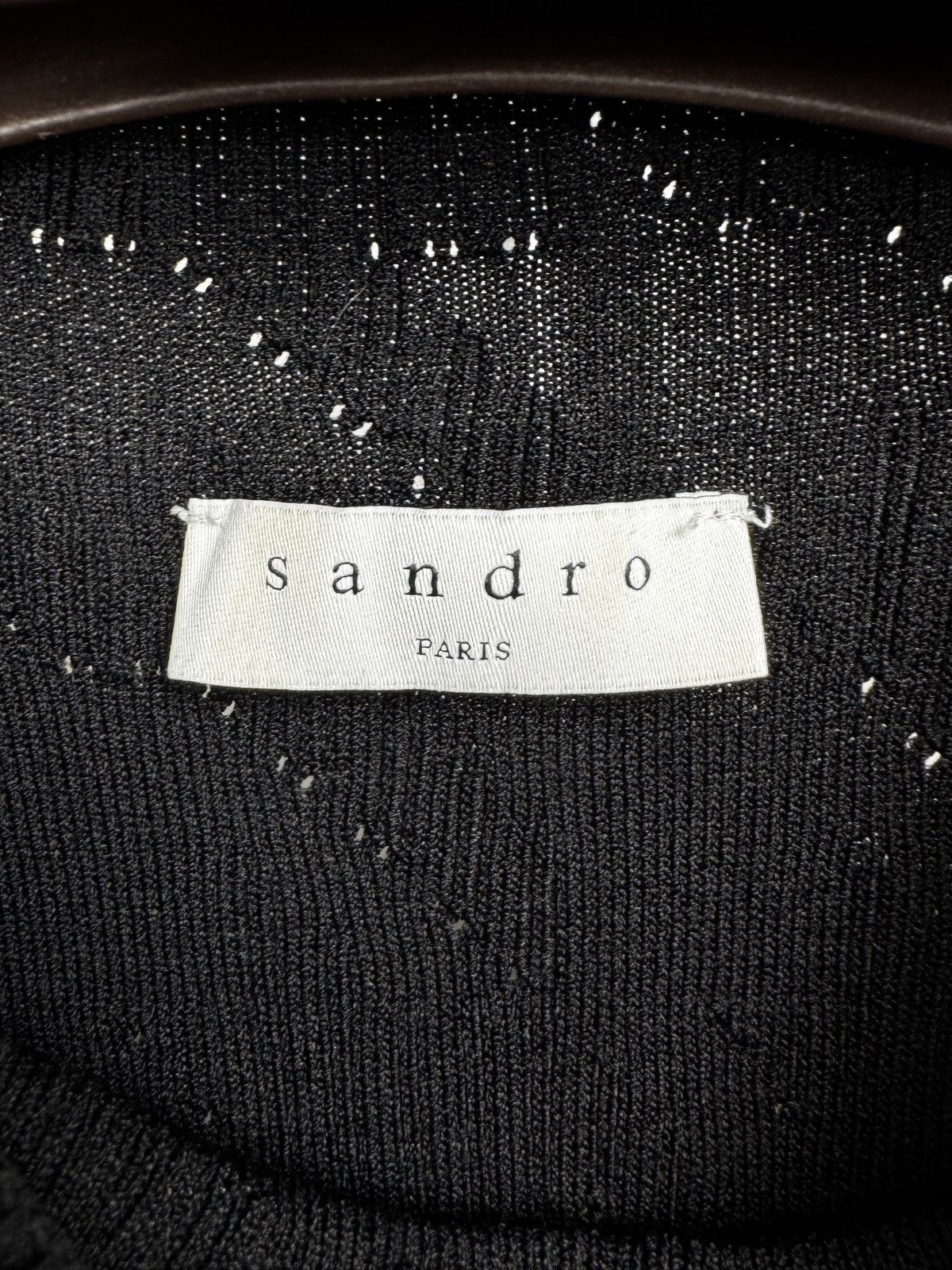 Sandro Sandro Paris Houndstooth jacquard black knee length dress Size S / US 4 / IT 40 - 9 Thumbnail
