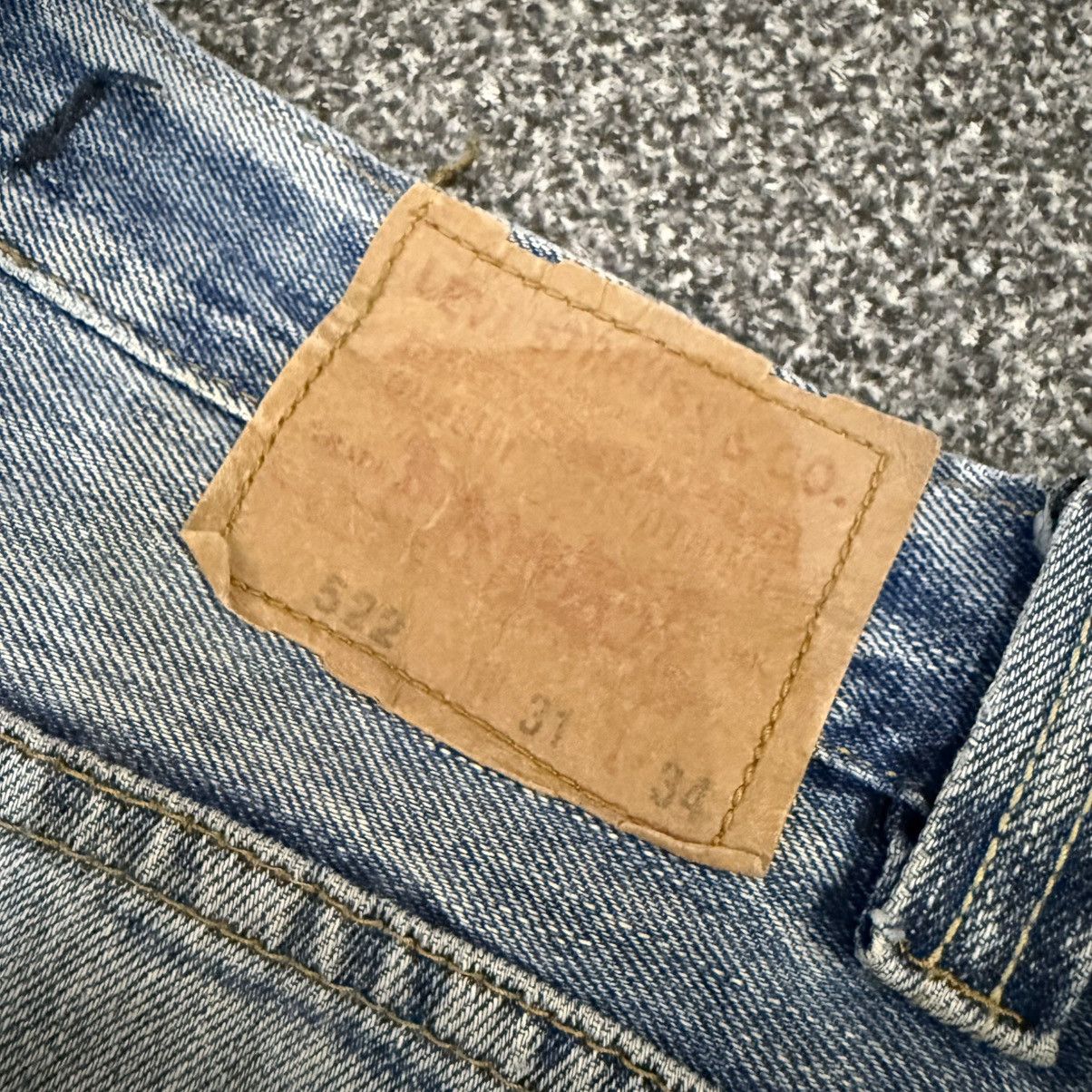 If Six Was Nine 🔥🇺🇸 Vintage Y2K Levis 522 Distressed Denim Size US 31 - 5 Thumbnail
