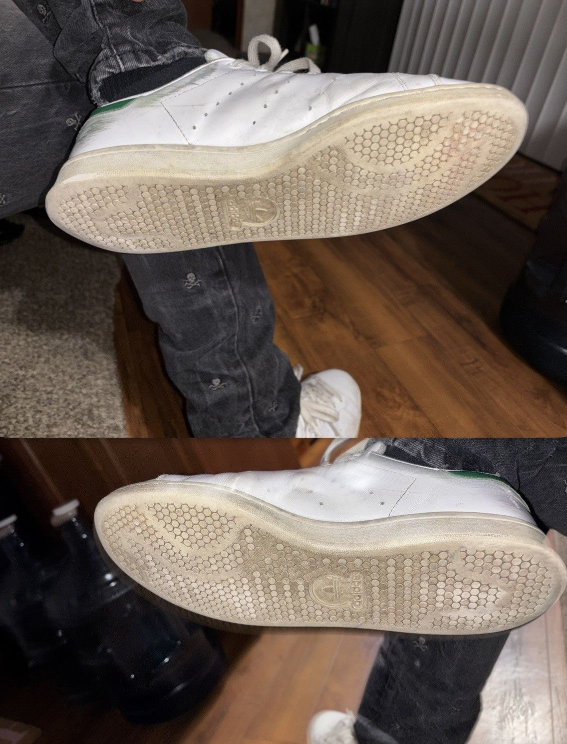 Adidas Adidas White Stan Smiths Leather Men’s Shoes Size 10.5 Used Size US 10.5 / EU 43-44 - 2 Thumbnail