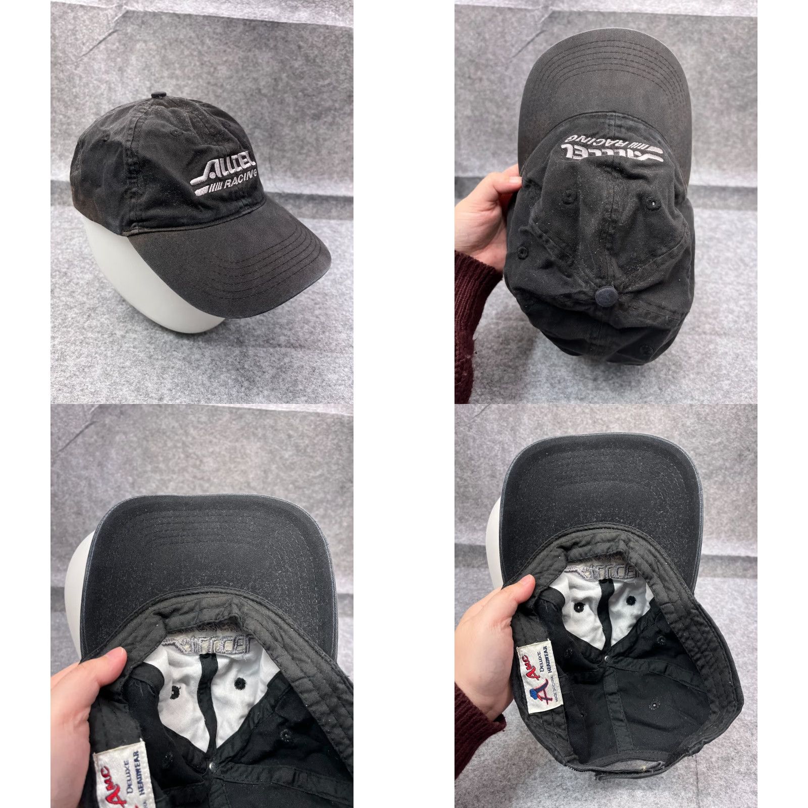 Vintage VINTAGE AMC Deluxe Headwear Hat Cap One Size Black 100% Cotton Adjustable Twill Unisex Adults Men's Women’s Baseball Cap Size ONE SIZE - 8 Thumbnail