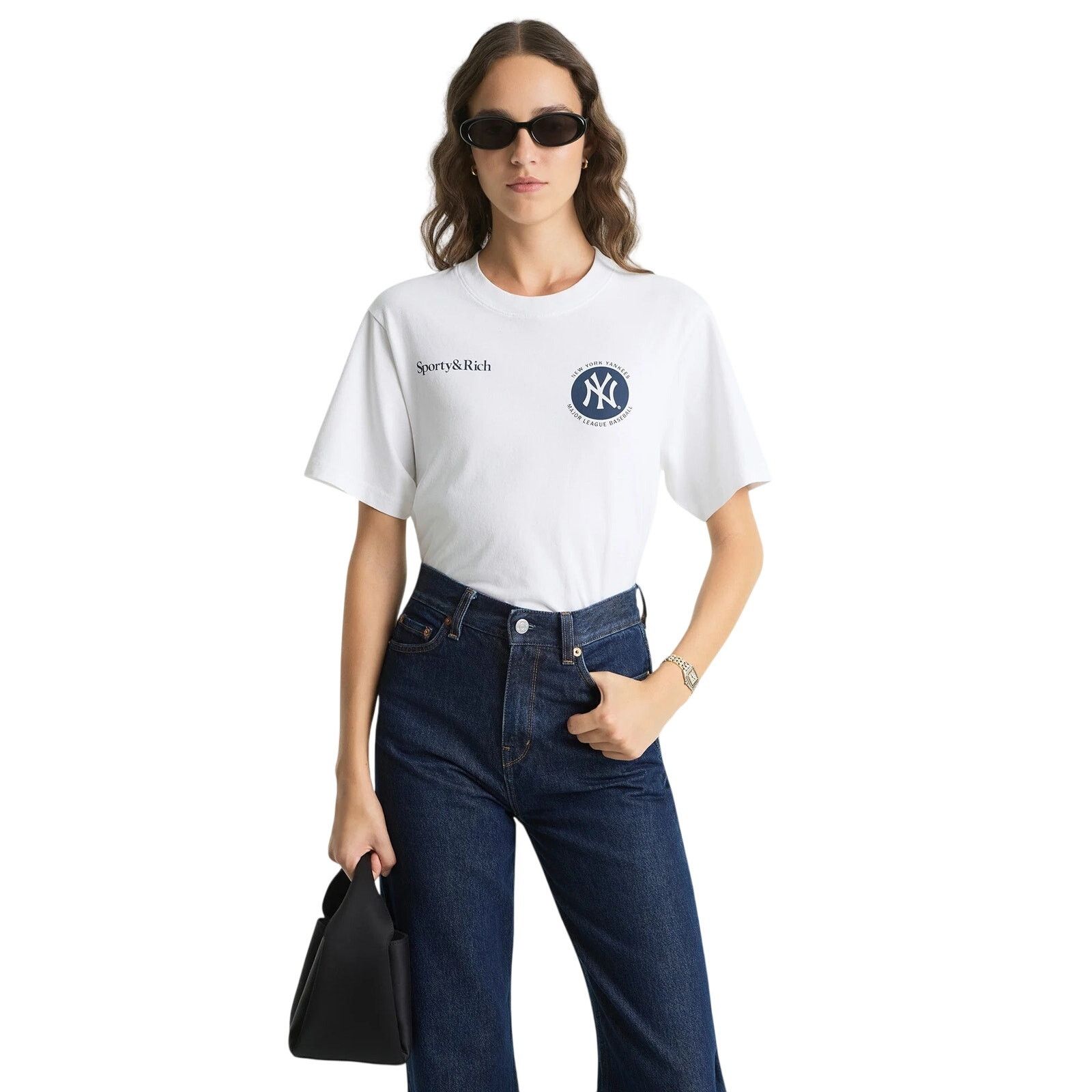 Sporty & Rich Sporty & Rich Major League White T-Shirt - Size L - New Size L / US 10 / IT 46 - 2 Thumbnail