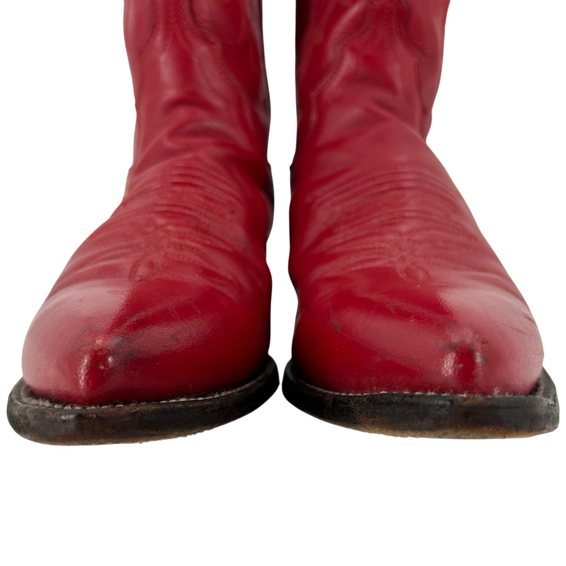 Justin Boots Justin Cowgirl Boots Womens 5.5B Red Leather Cowboy Western Size US 5.5 / EU 38 - 10 Thumbnail