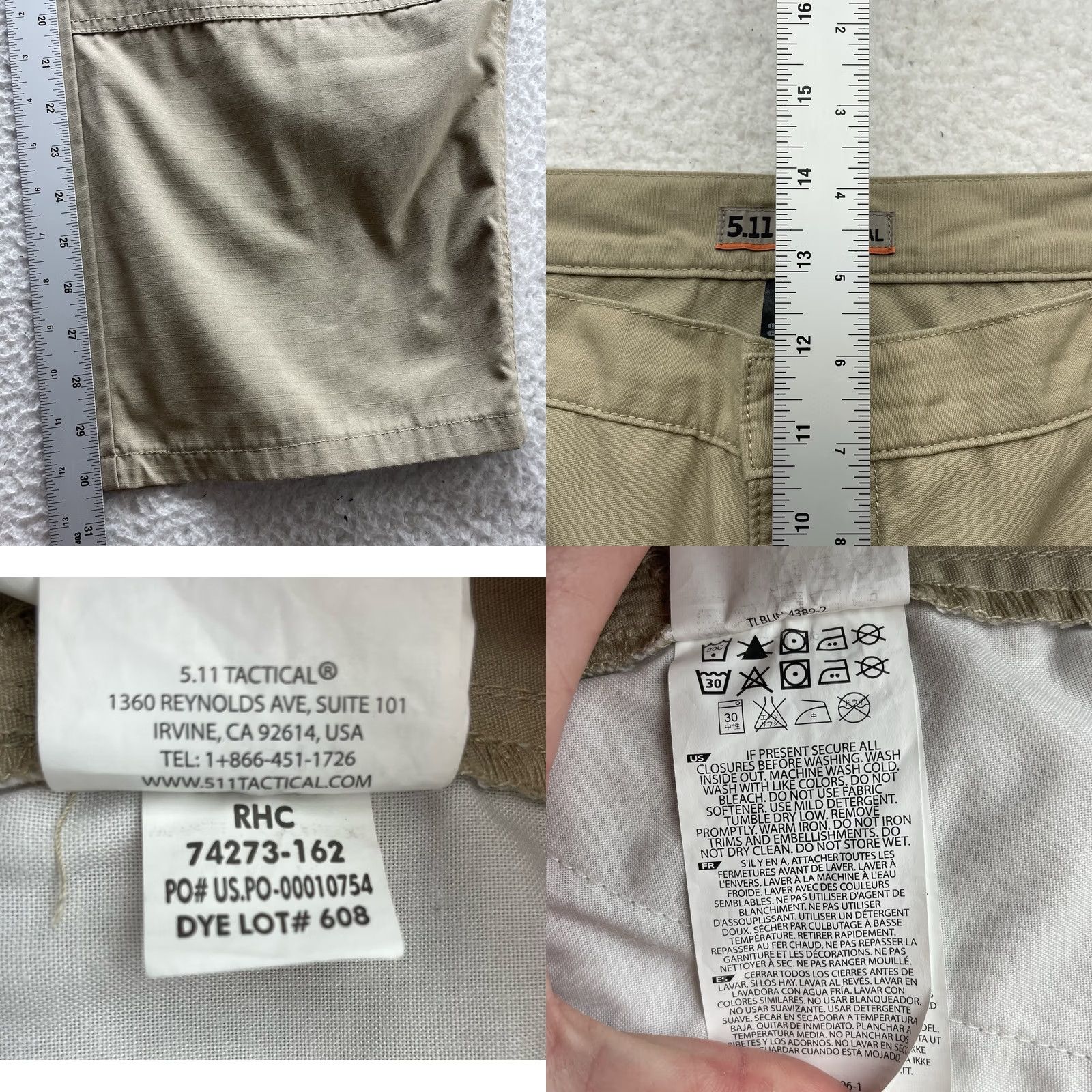 Vintage 5.11 Taclite Pro Cargo Pants Mens 40x30.5 Khaki Beige Cargo Pocket Trouser Regular Straight Pants Boys 40x32 Tag 40x32 - 5.11 Tactical Size US 40 / EU 56 - 9 Thumbnail