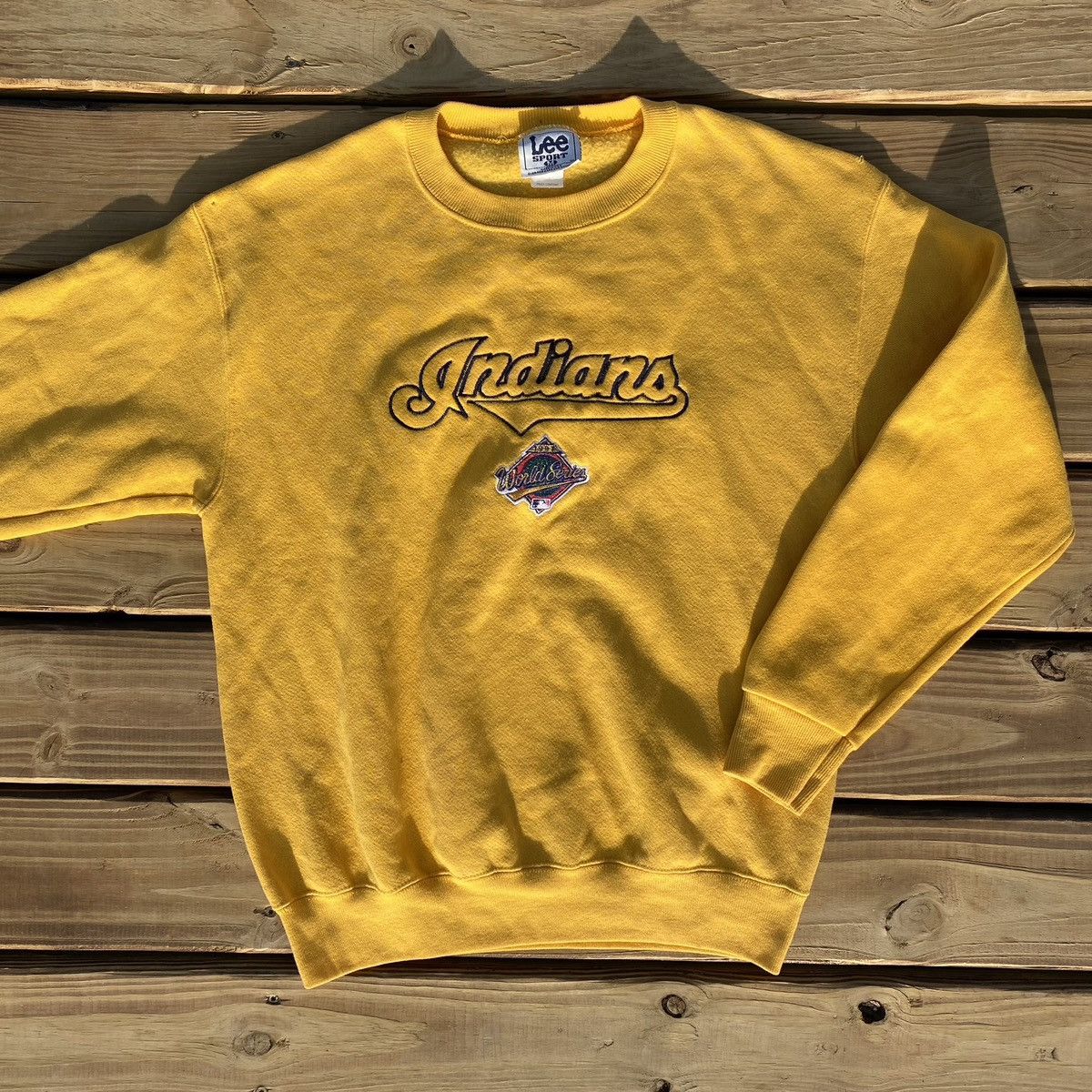 Lee Vintage Lee Cleveland Indians (Guardians) Signed Sweatshirt Size US M / EU 48-50 / 2 - 2 Thumbnail