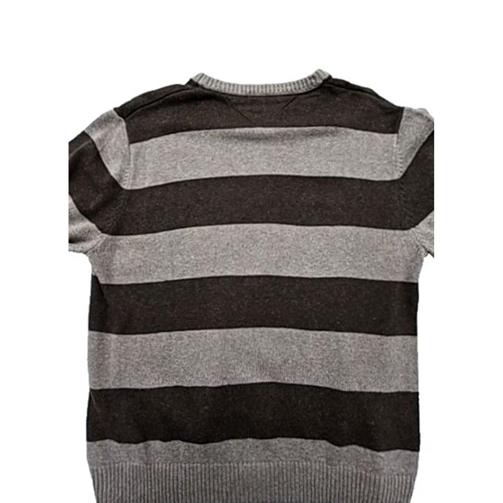 Tommy Hilfiger Tommy Hilfiger Men’s Gray Brown Stripe Crewneck Sweater XXL Long Sleeve Size US XXL / EU 58 / 5 - 3 Thumbnail