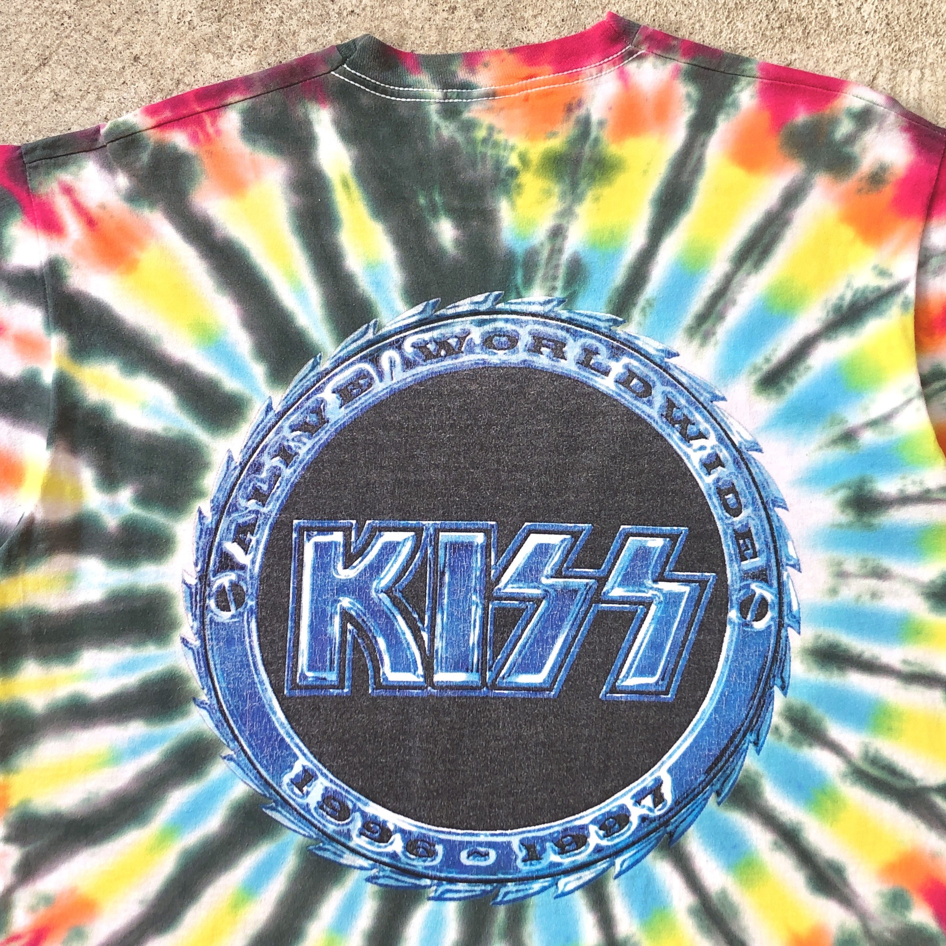 Band Tees Vintage 90s KISS Tie dye T-shirt XL Size US XL / EU 56 / 4 - 4 Thumbnail