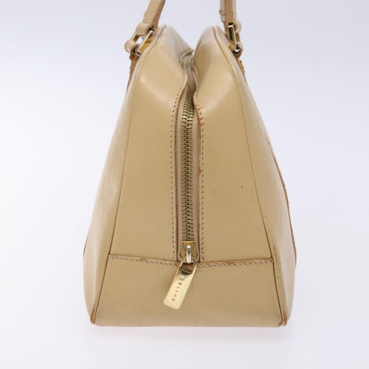Celine CELINE Hand Bag Leather Beige Gold Size ONE SIZE - 5 Thumbnail