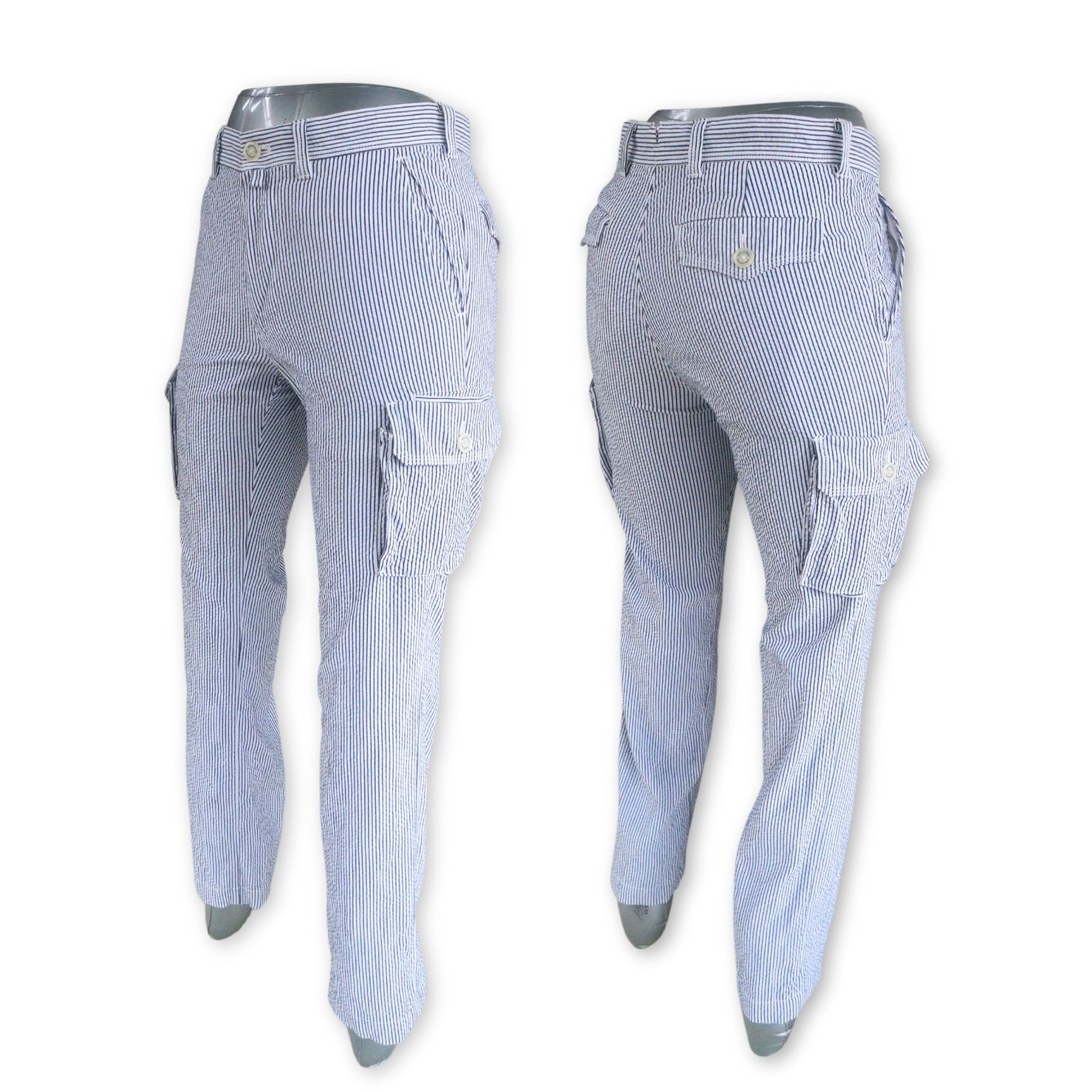 Mackintosh Mackintosh Philosophy Striped Cargo Pants Size US 28 / EU 44 - 14 Thumbnail
