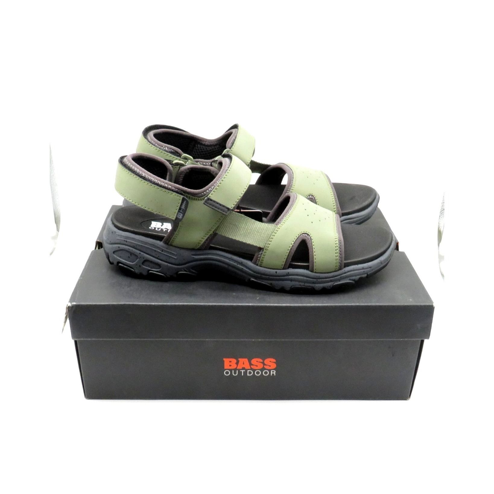 Bass Bass Outdoor Mens Green Gray Adjustable Strap Trail Sandals Size US 11.5 / EU 44-45 - 1 Thumbnail