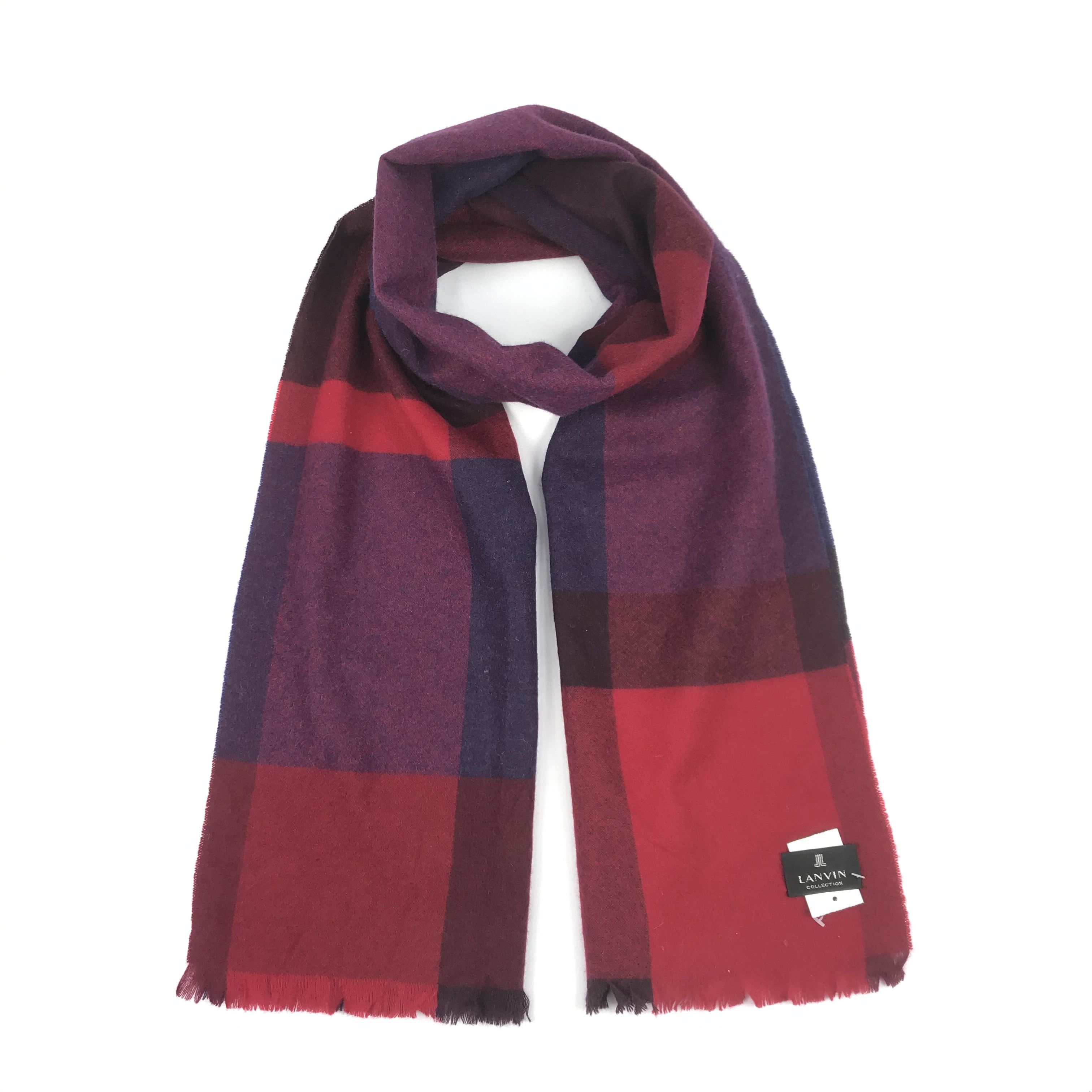 Lanvin Vintage Lanvin Scarf Muffler Wool Cashmere Scarves Size ONE SIZE - 1 Thumbnail