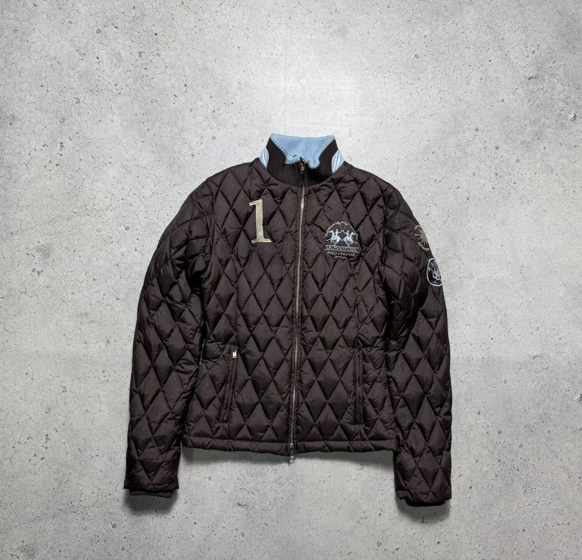 La Martina La Martina #1 Quilted Women’s Brown Down Jacket Luxury Size S / US 4 / IT 40 - 1 Thumbnail