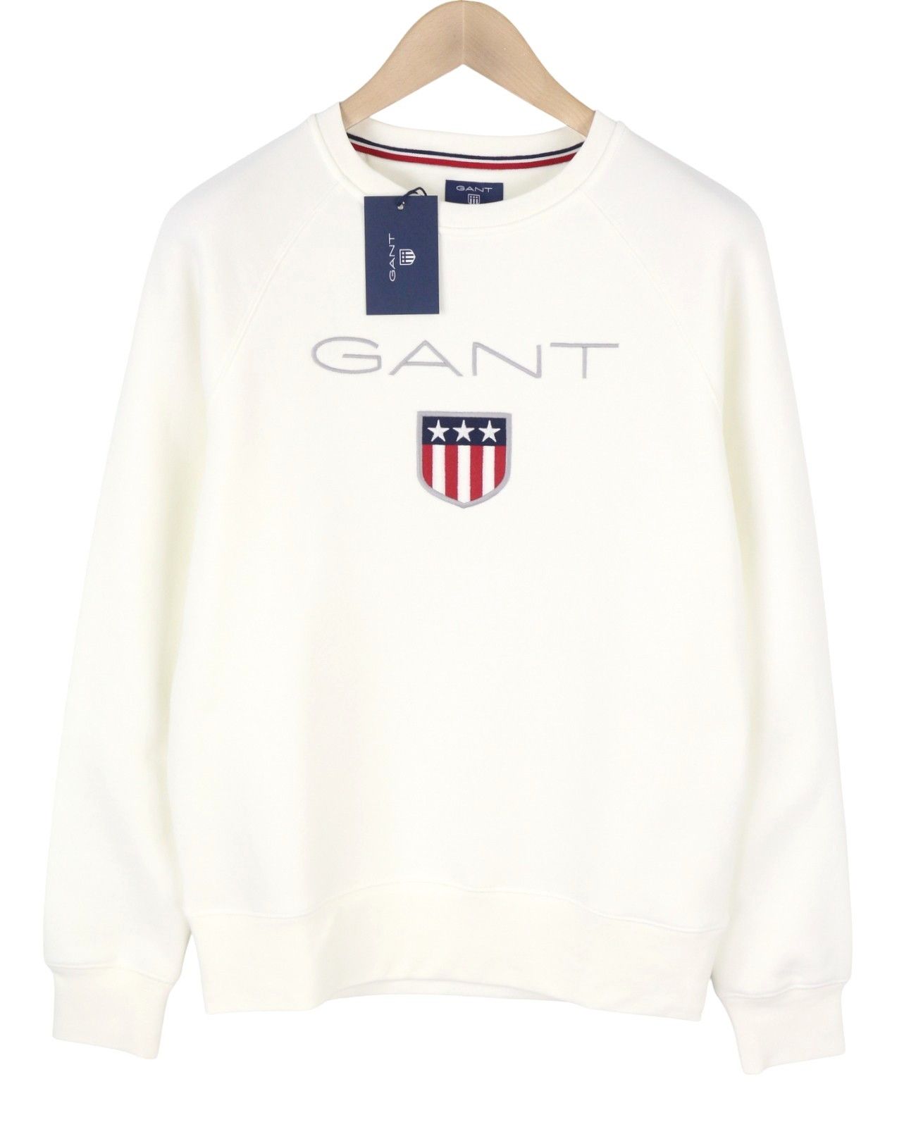 Gant SHIELD C-NECK M Eggshell White Logo Sweatshirt 87235 Size US M / EU 48-50 / 2 - 3 Thumbnail