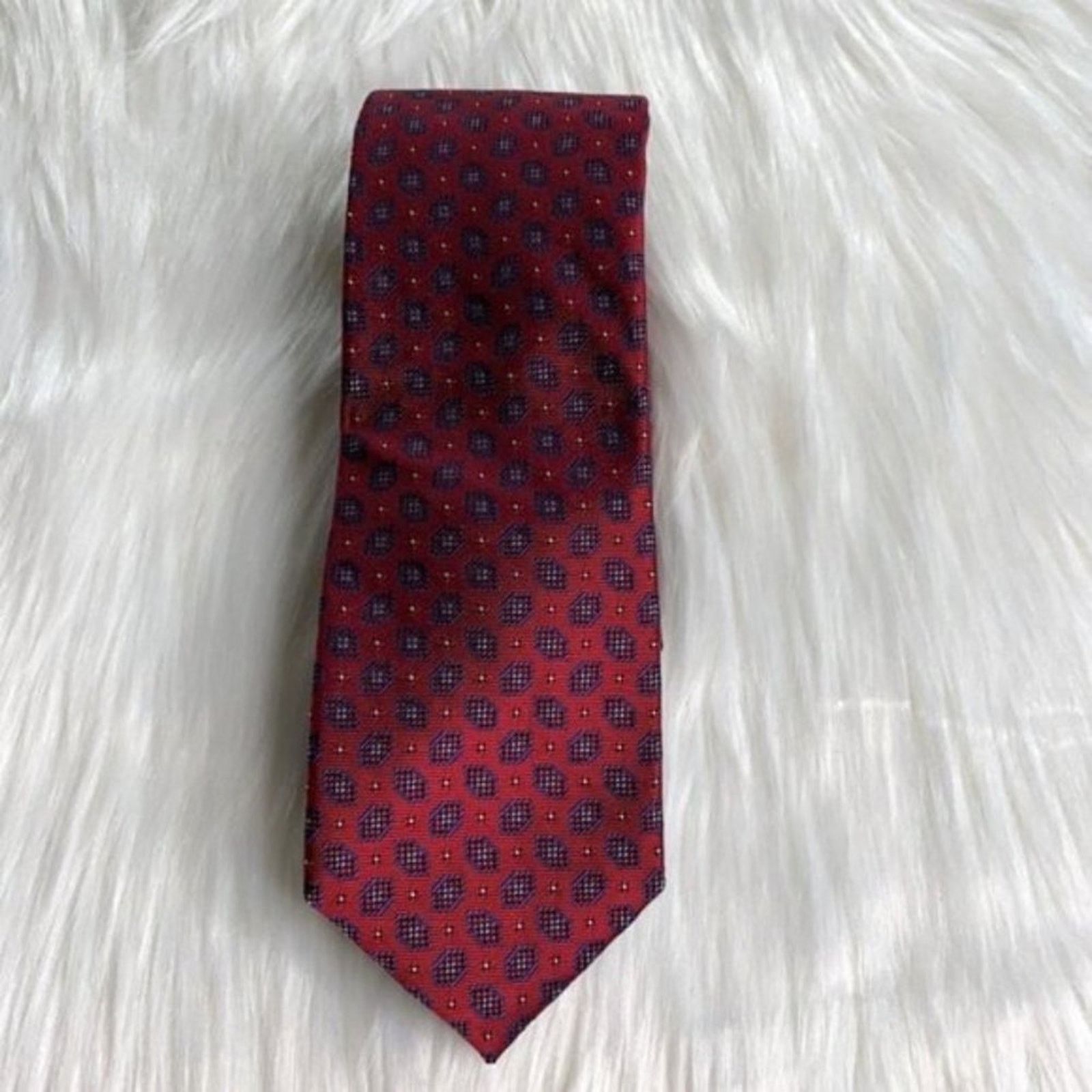 J.McLaughlin J. McLaughlin Red Horse Bit Silk Tie Size ONE SIZE - 6 Thumbnail