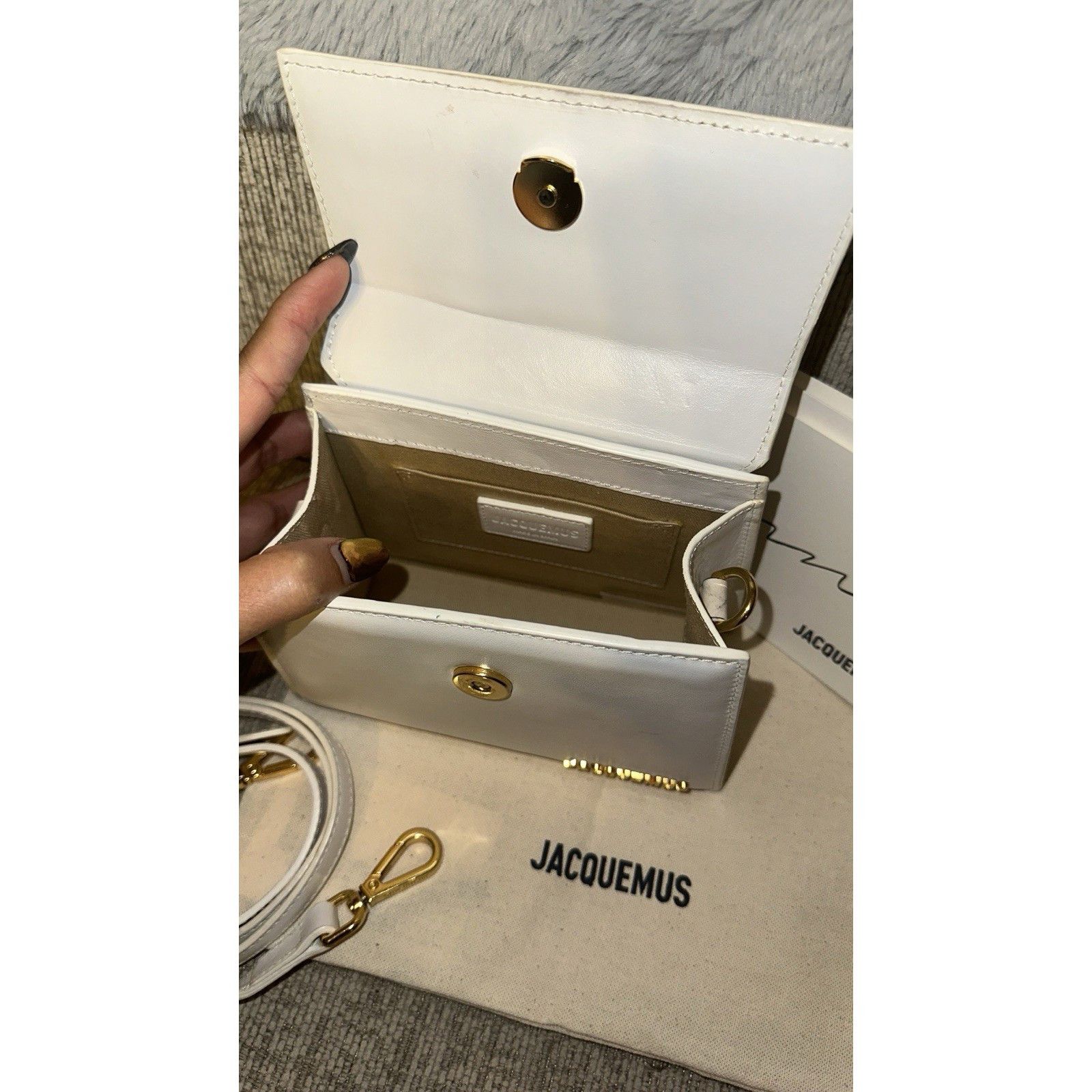 Jacquemus Jacquemus Le grand Chiquito Top Handle Bag Ivory Size ONE SIZE - 4 Thumbnail